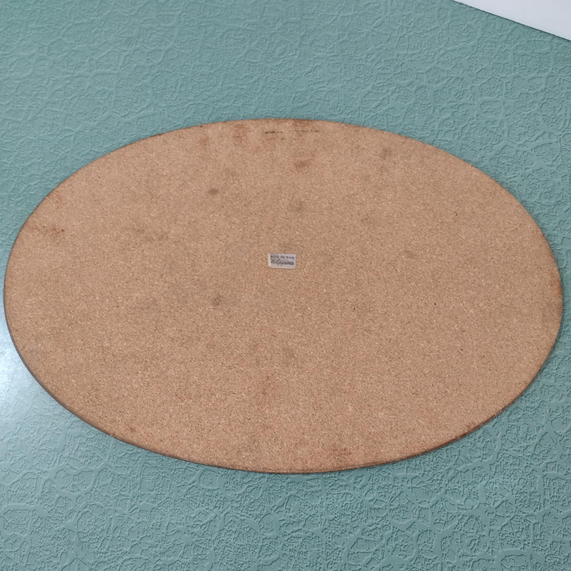 Vintage Capiz Shell Oval Placemats, Set of Four, 1960's Table Setting Decor
