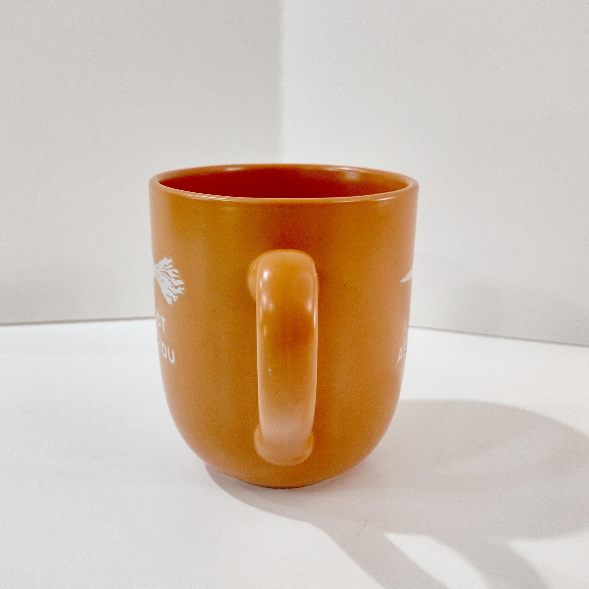 I Carrot About You Orange Coffee Tea Ceramic Mug, Vegan Vegetarian Gift