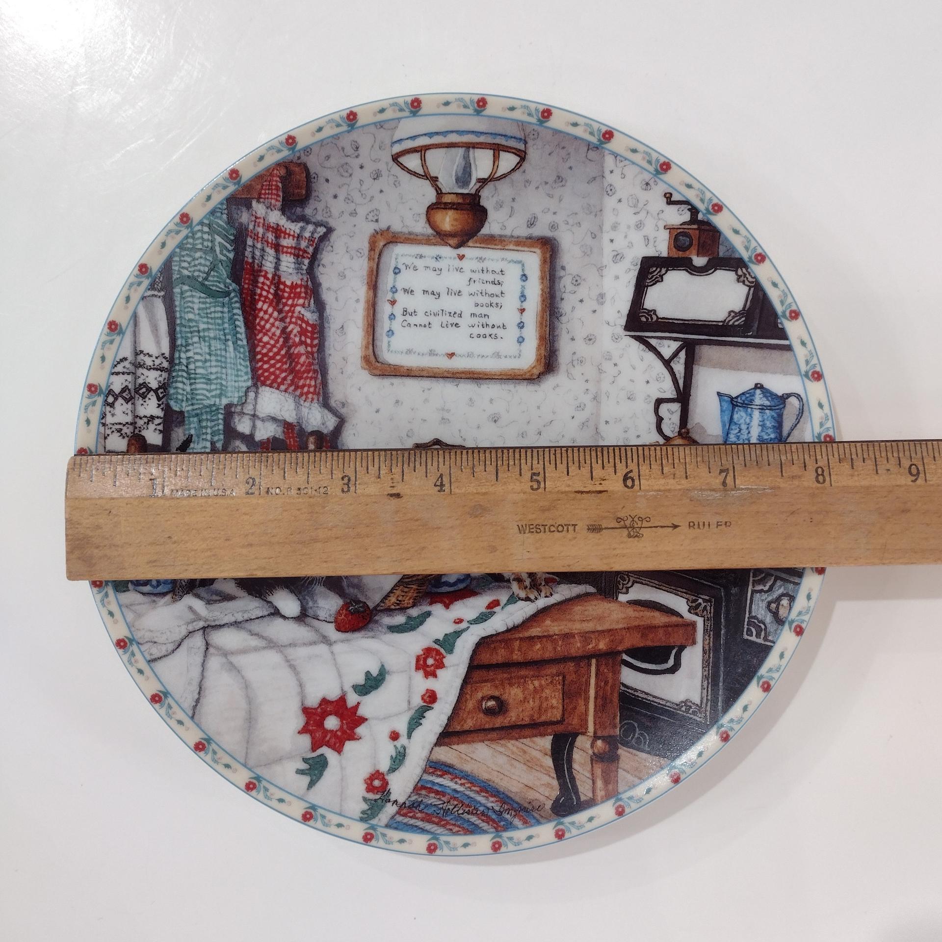 Vintage Comforts of Home Knowles Fine China Collectible Cat Plates, Set of 2, Sleepy Heads and Curious Pair Plates, Hannah Hollister Ingmire