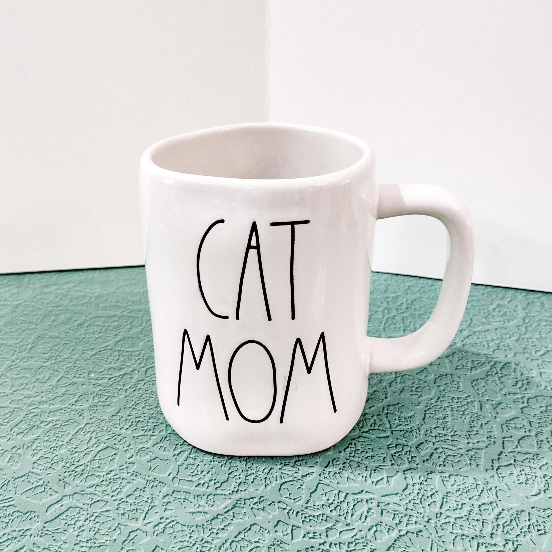 Vintage Rae Dunn Cat Mom Oversized Coffee Tea Mug