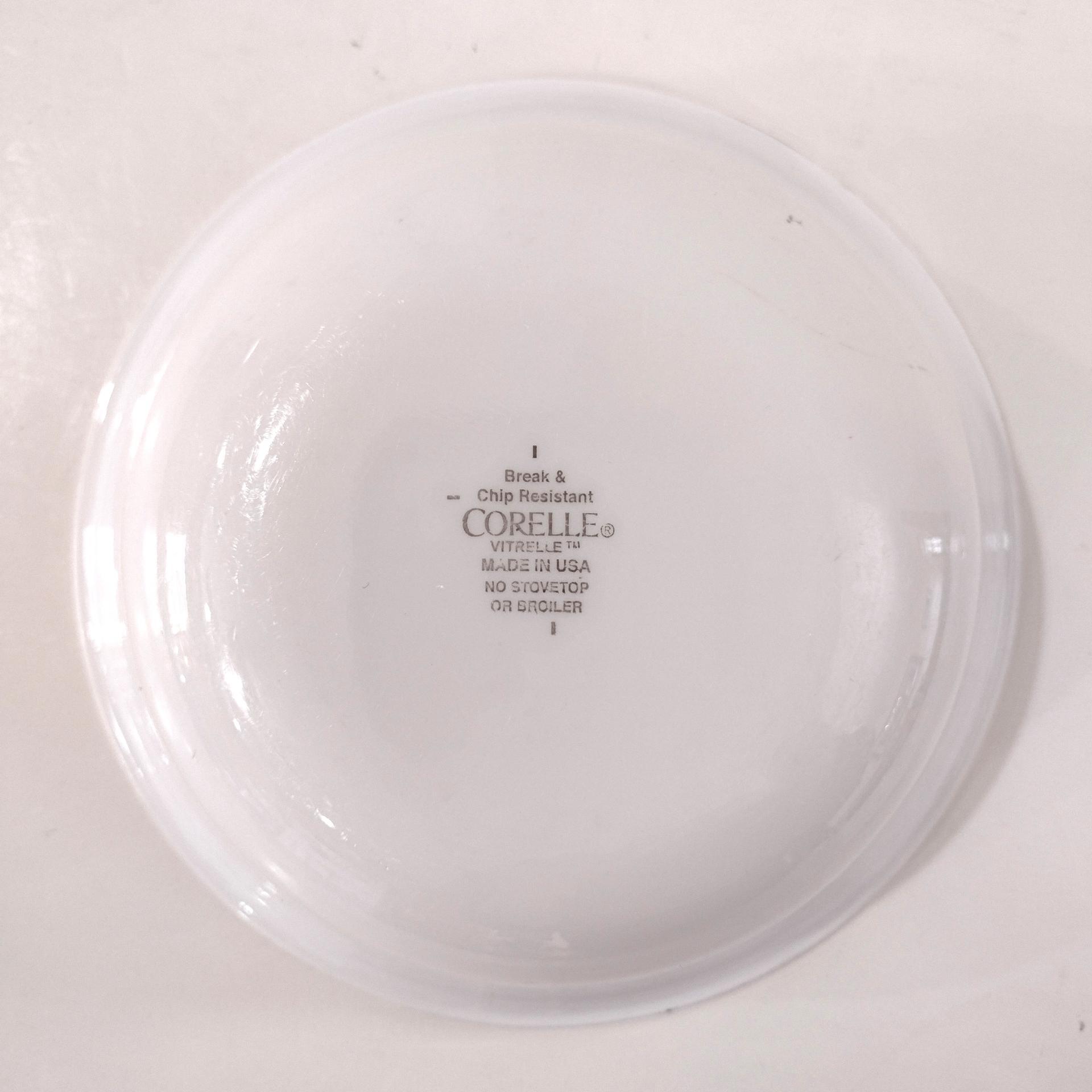 Corelle Classic Cafe Blue Cereal Salad Soup Bowl, Blue Stripe Rim Bowl