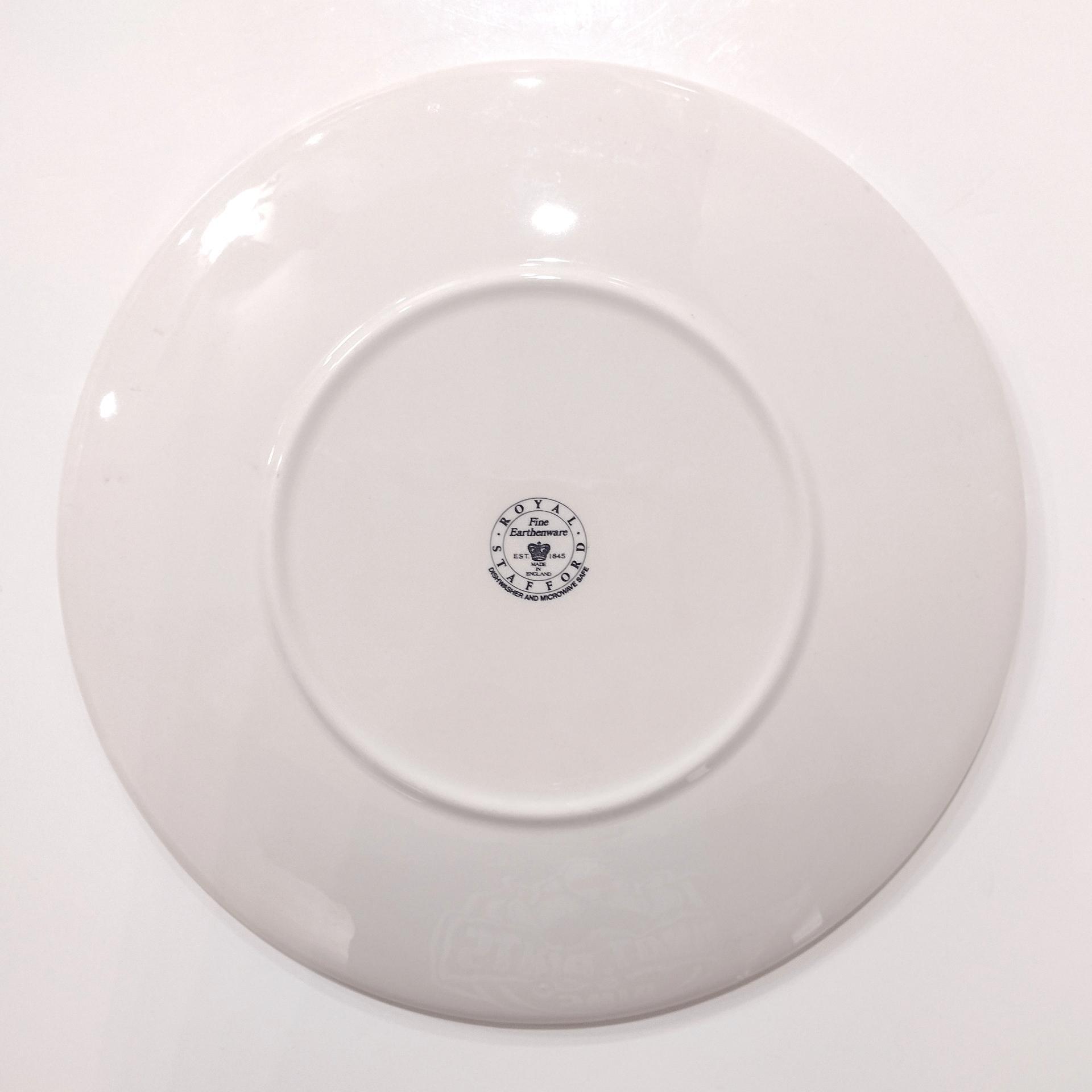 Vintage Royal Stafford Chequers Dinner Plates, Set of Two, Black and White Checkerboard Ceramic Stoneware Plates
