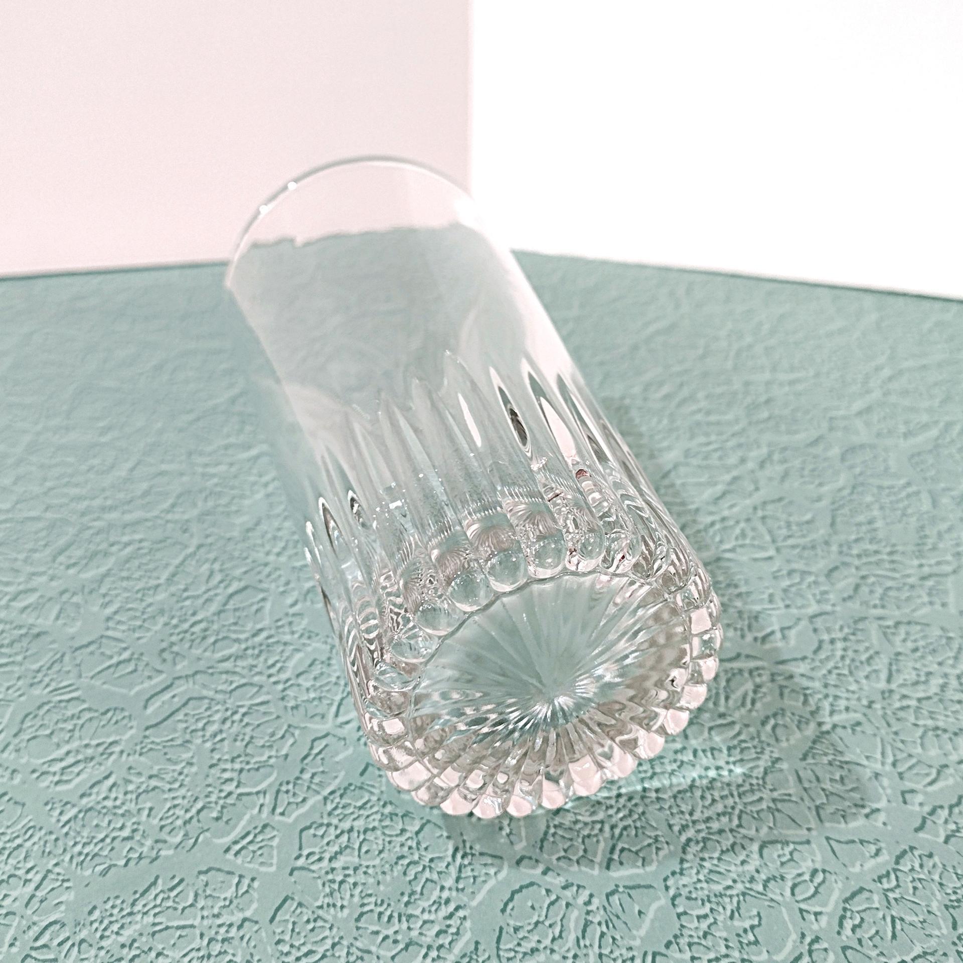 Vintage Crystal Highball Glass, Cut Crystal Barware