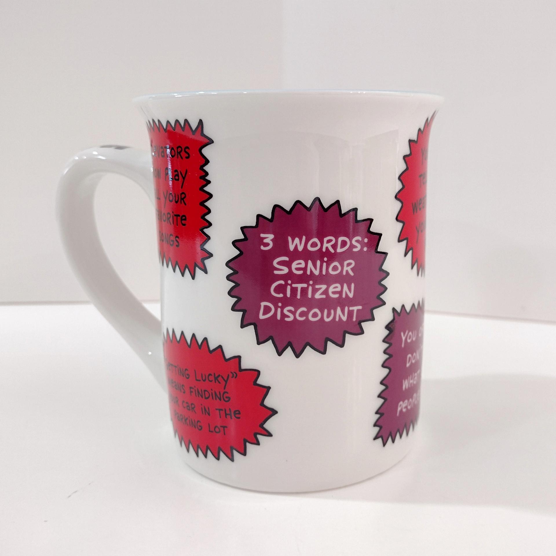 Happy 60th Birthday Coffee Mug, Humorous Funny Senior Citizen Old Person Oversized Mug, 60's Club Birthday Gift