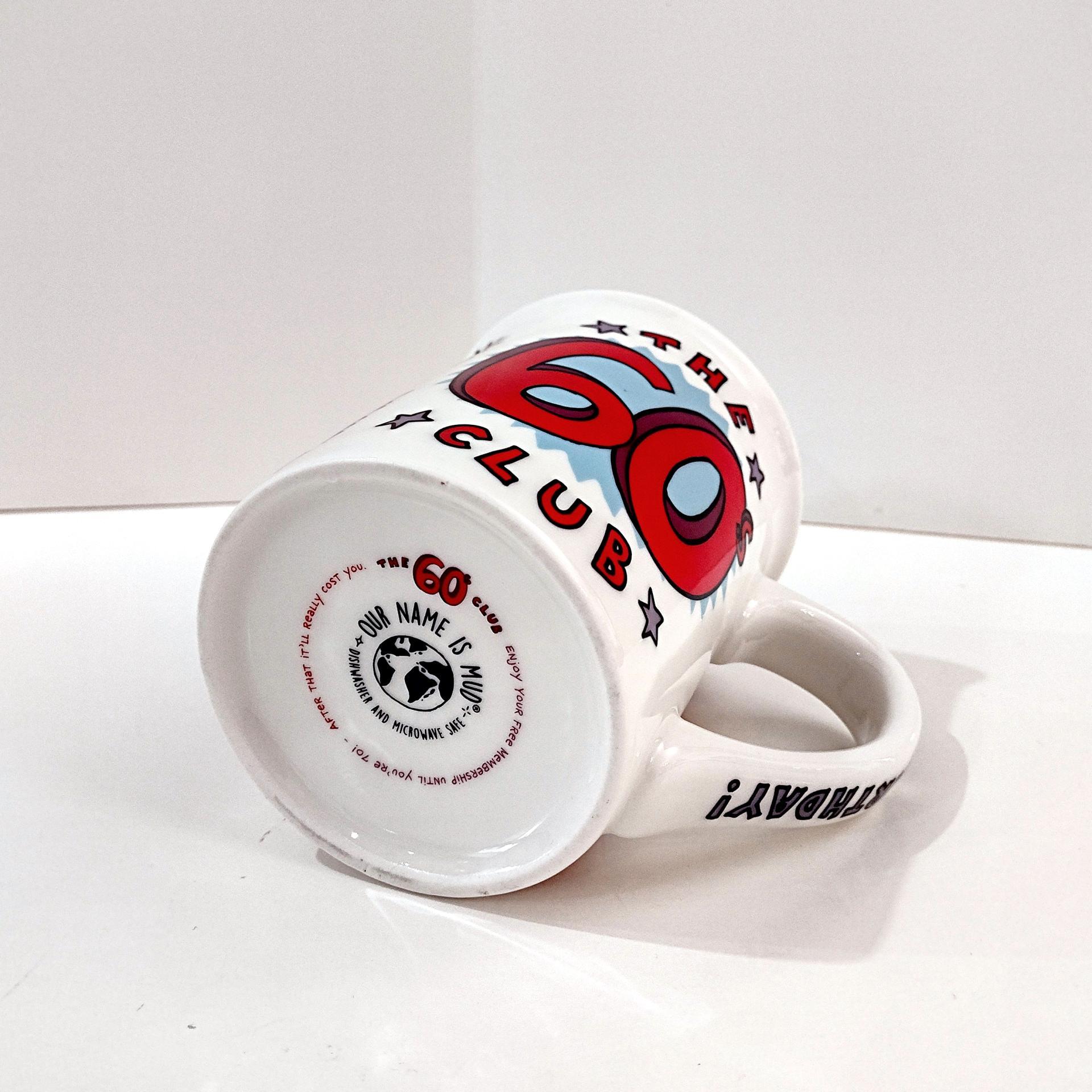 Happy 60th Birthday Coffee Mug, Humorous Funny Senior Citizen Old Person Oversized Mug, 60's Club Birthday Gift