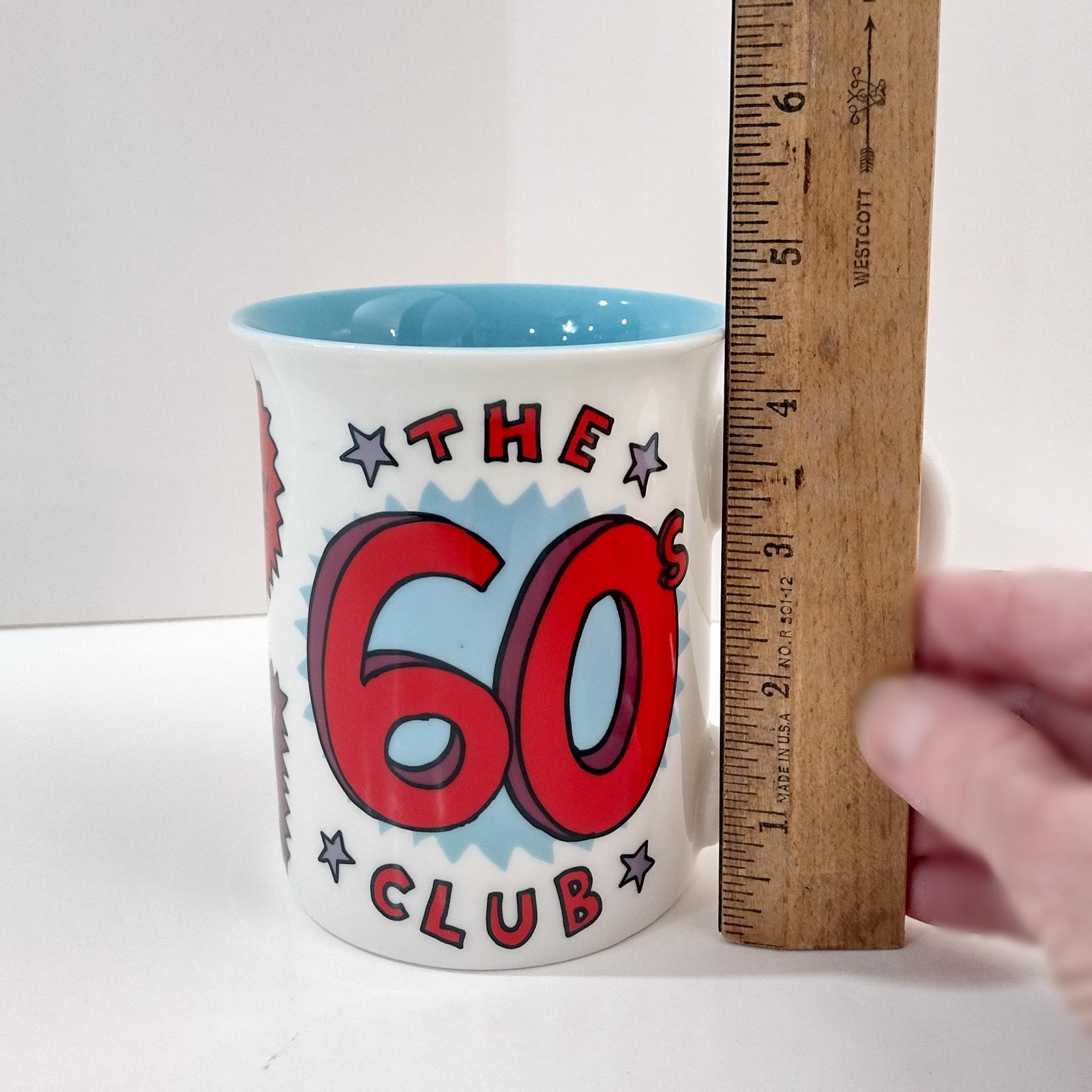 Happy 60th Birthday Coffee Mug, Humorous Funny Senior Citizen Old Person Oversized Mug, 60's Club Birthday Gift