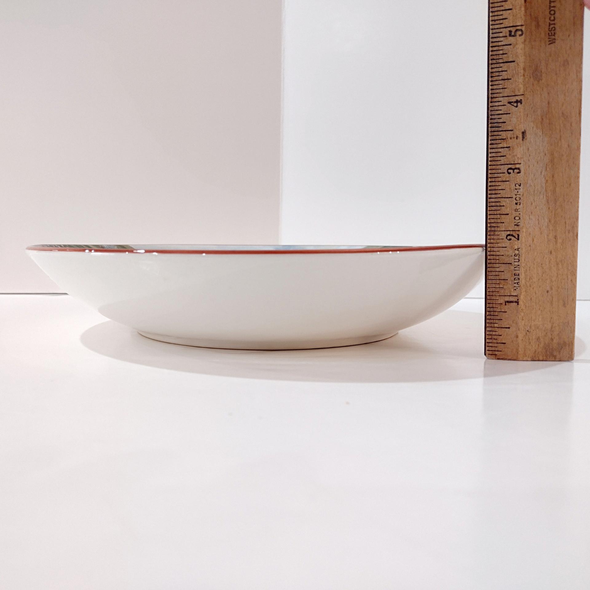 Vintage CMG Wildflowers Pasta Serving Bowl, Floral Countryside Design, Made in Portugal