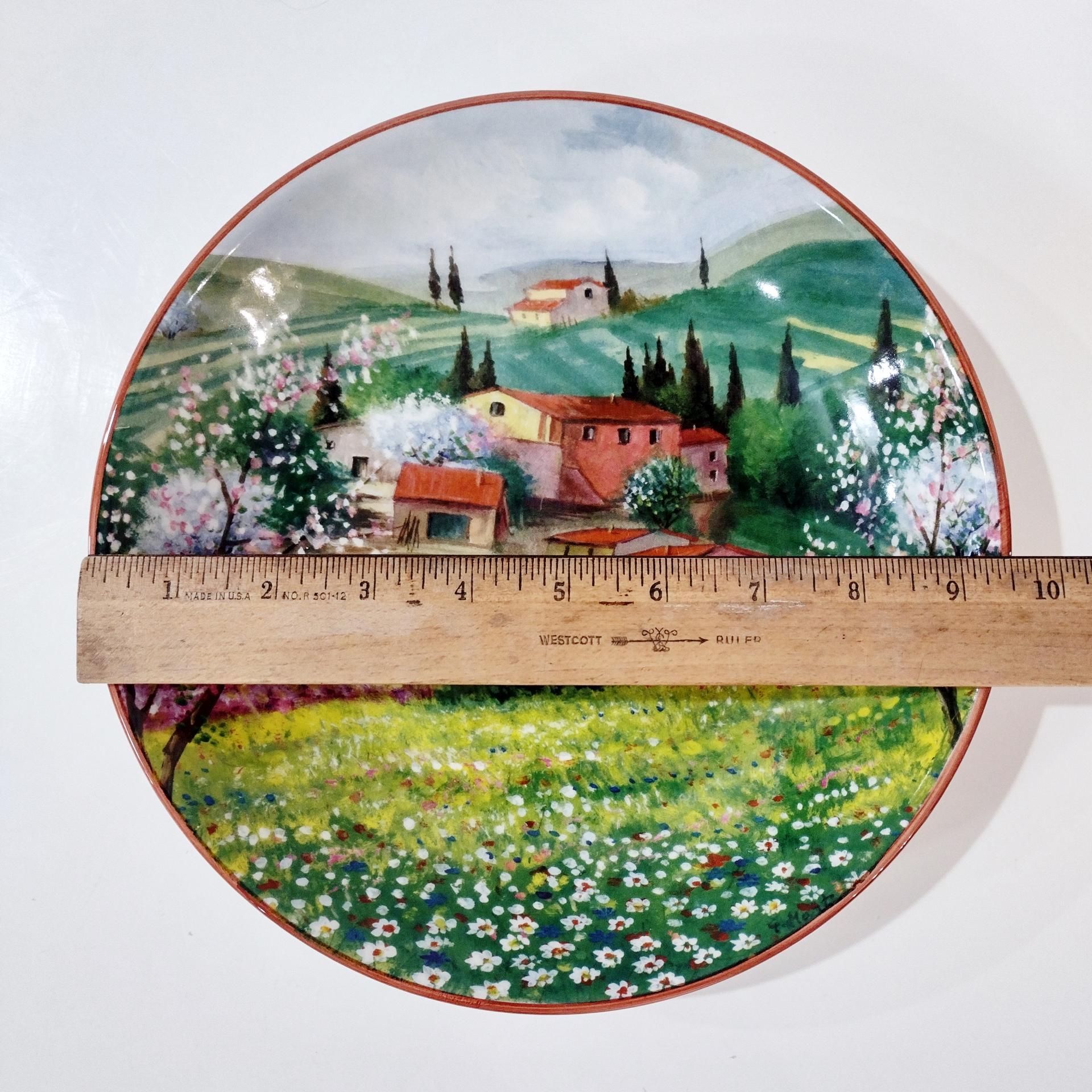 Vintage CMG Wildflowers Pasta Serving Bowl, Floral Countryside Design, Made in Portugal