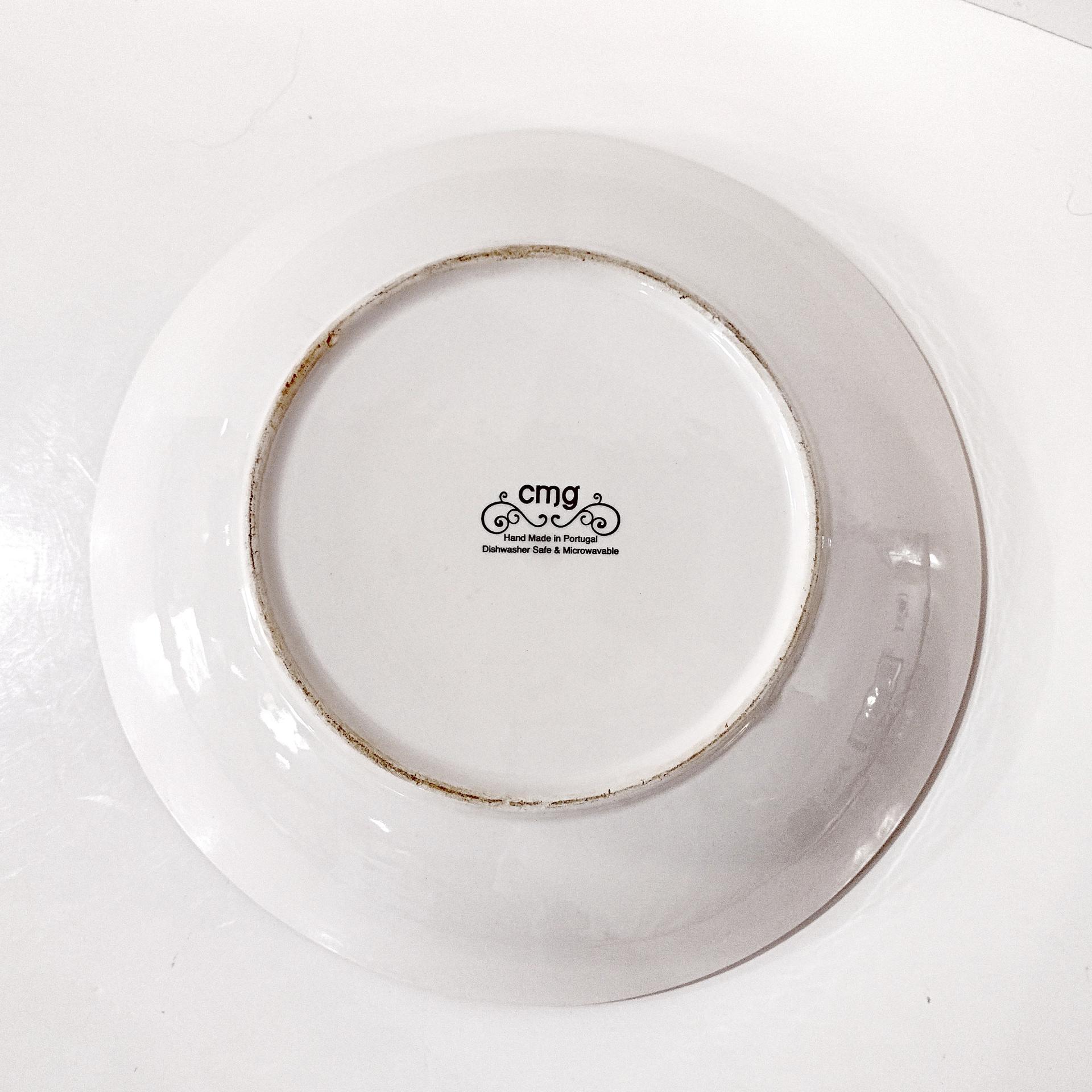 Vintage CMG Wildflowers Pasta Serving Bowl, Floral Countryside Design, Made in Portugal