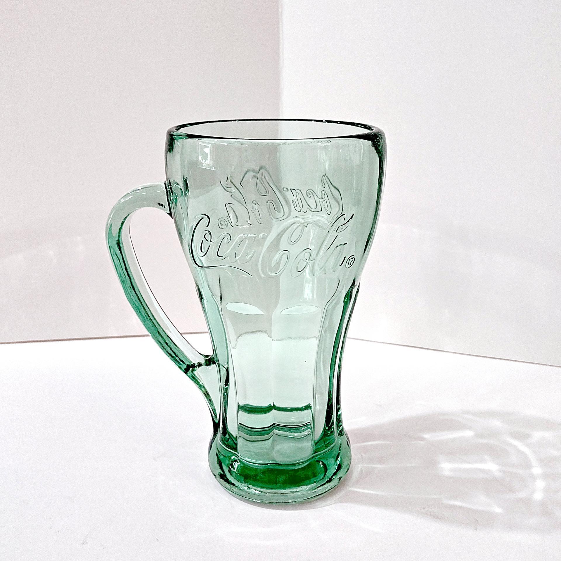 Vintage Libbey Green Glass Coca Cola 16 Ounce Mug