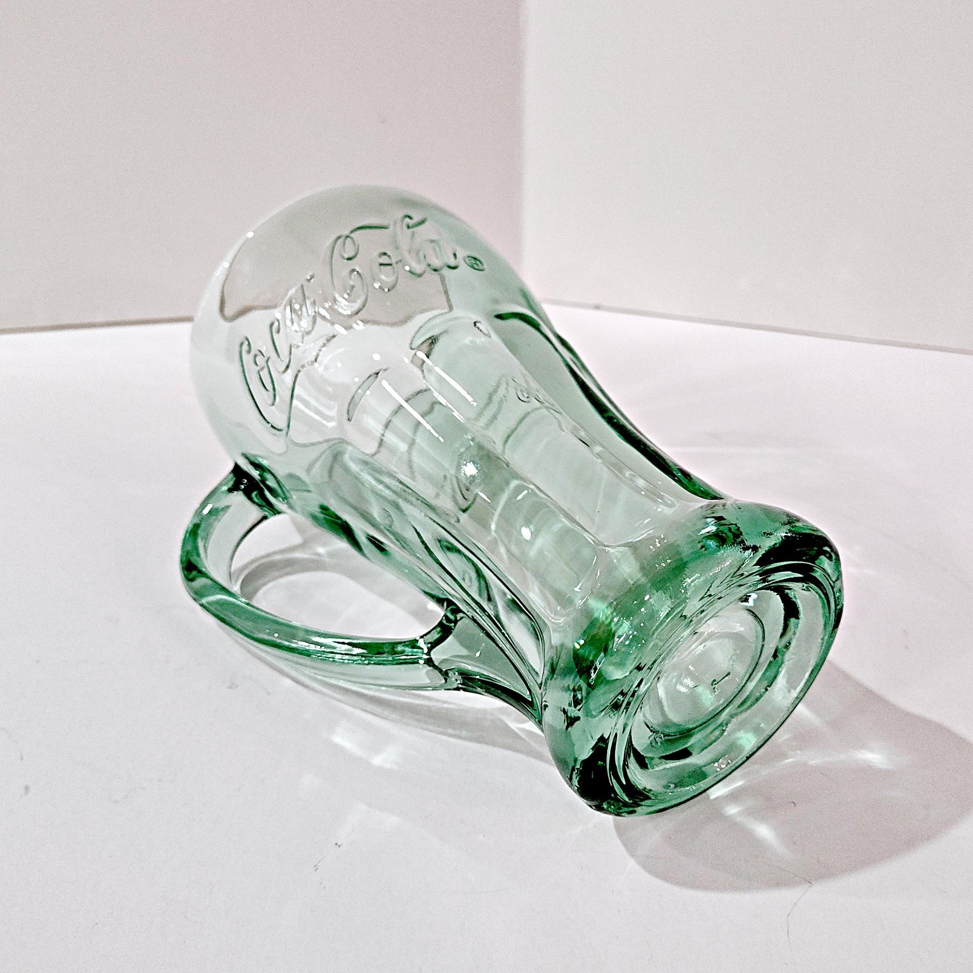 Vintage Libbey Green Glass Coca Cola 16 Ounce Mug