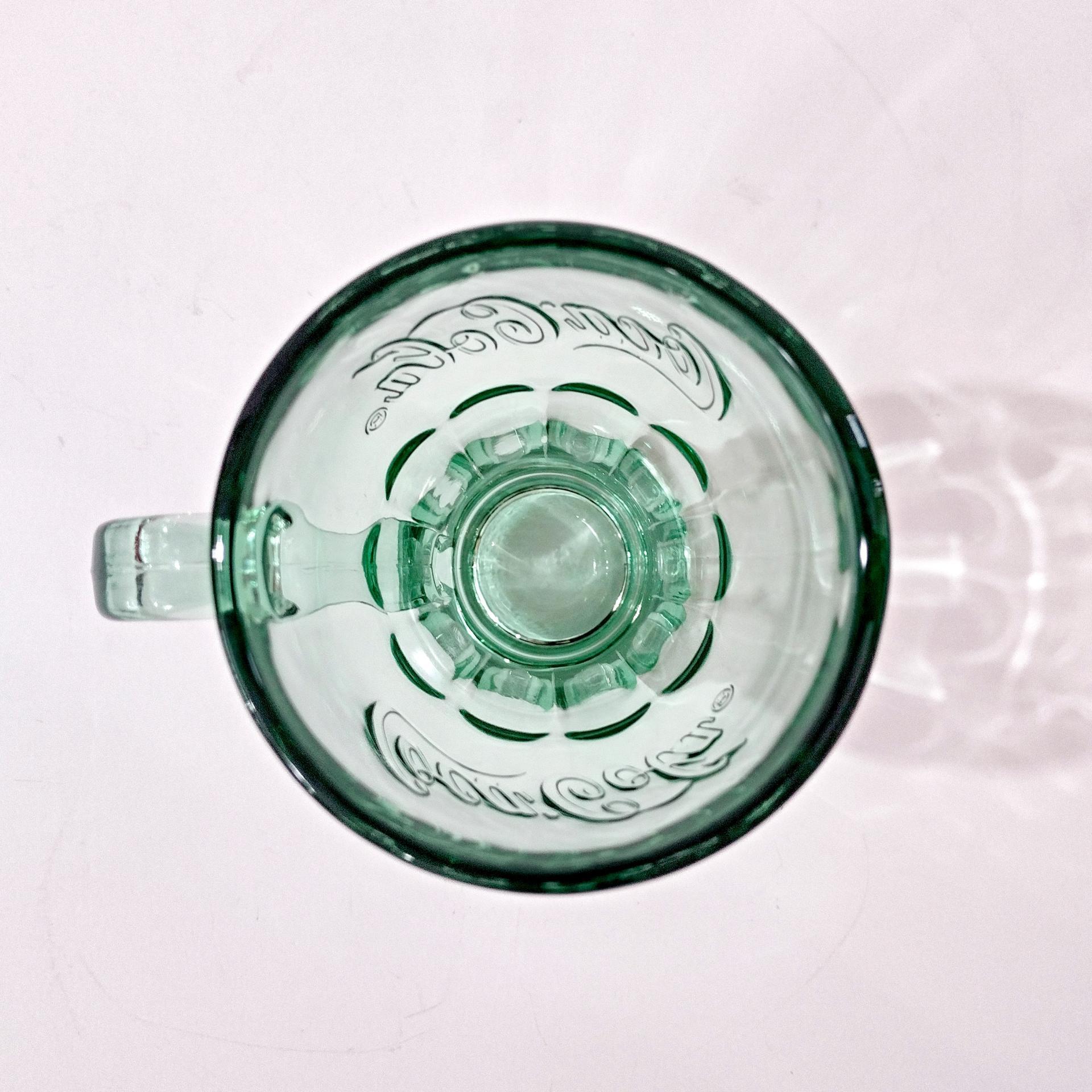 Vintage Libbey Green Glass Coca Cola 16 Ounce Mug