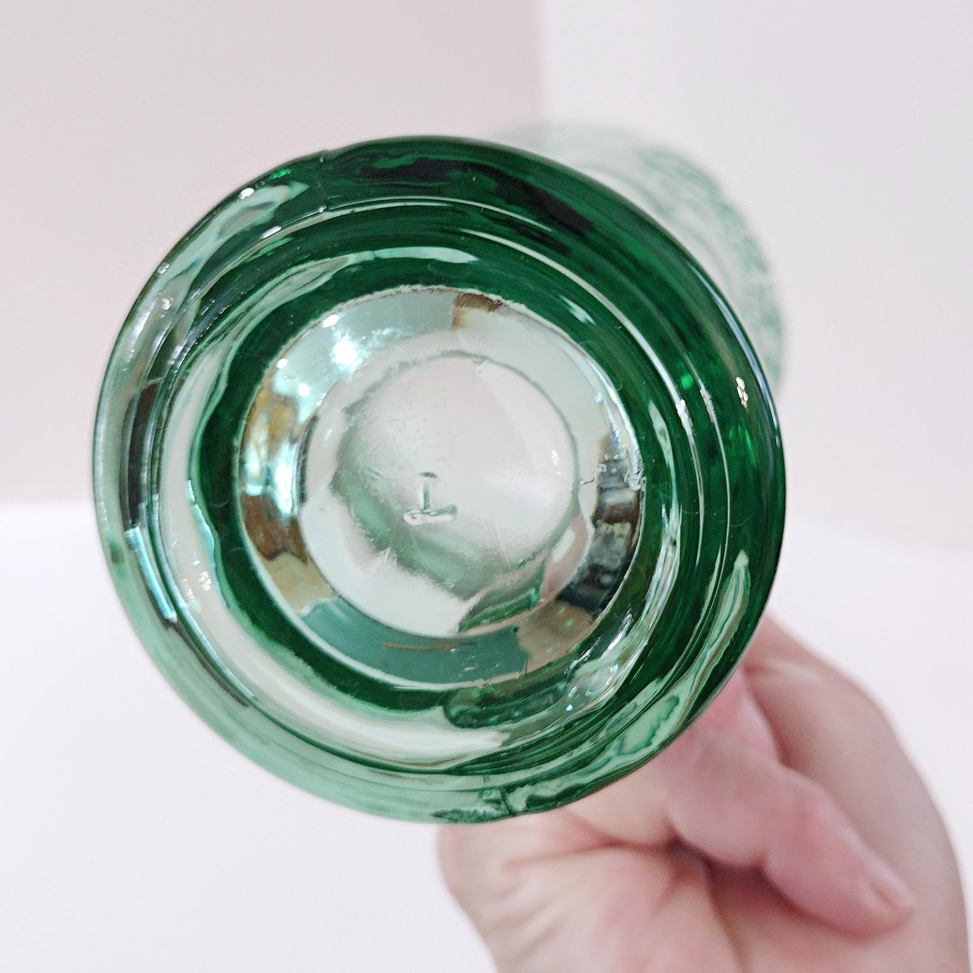 Vintage Libbey Green Glass Coca Cola 16 Ounce Mug