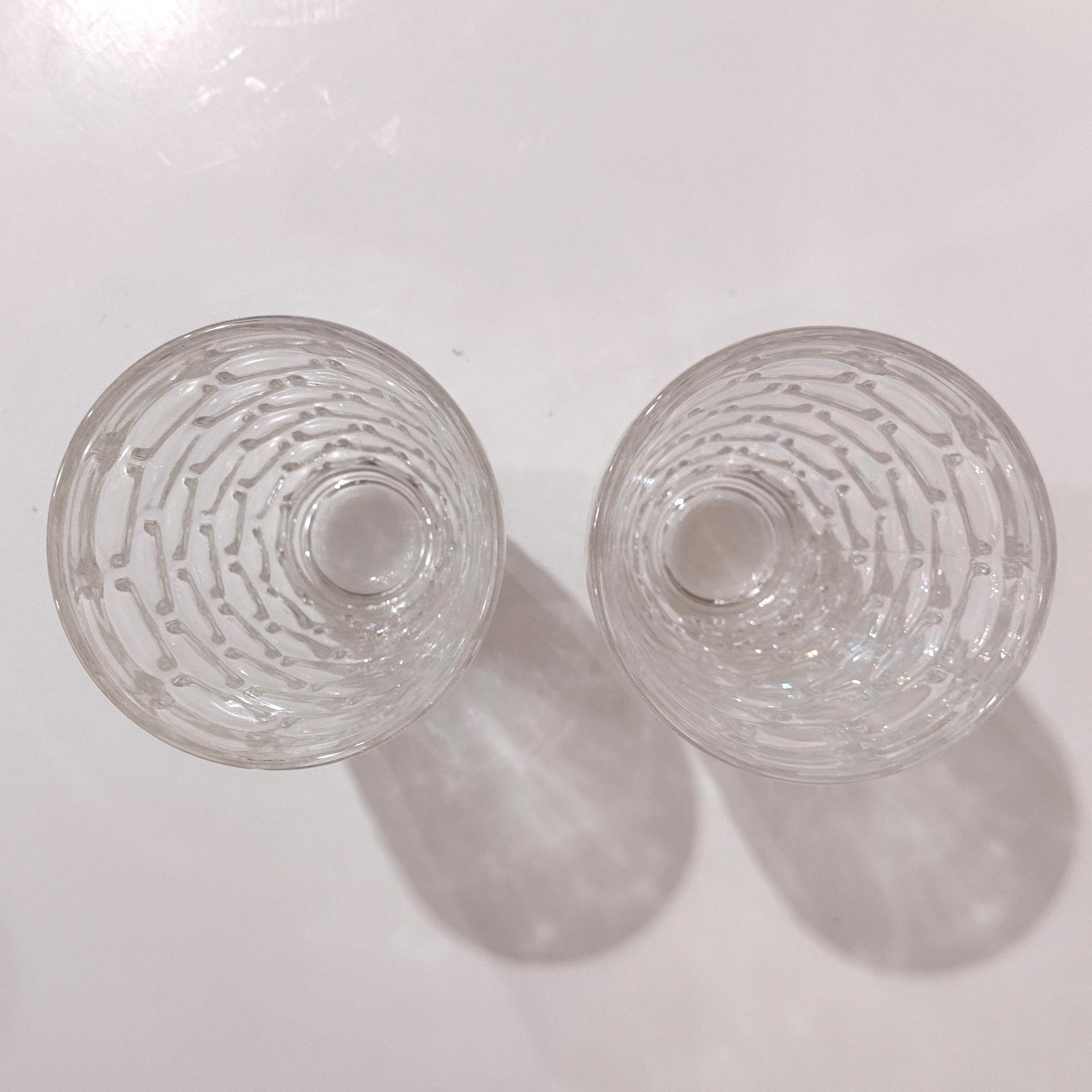 Vintage Federal Glass Colonial Iridescent 12 Ounce Flat Tumblers, Set of Two