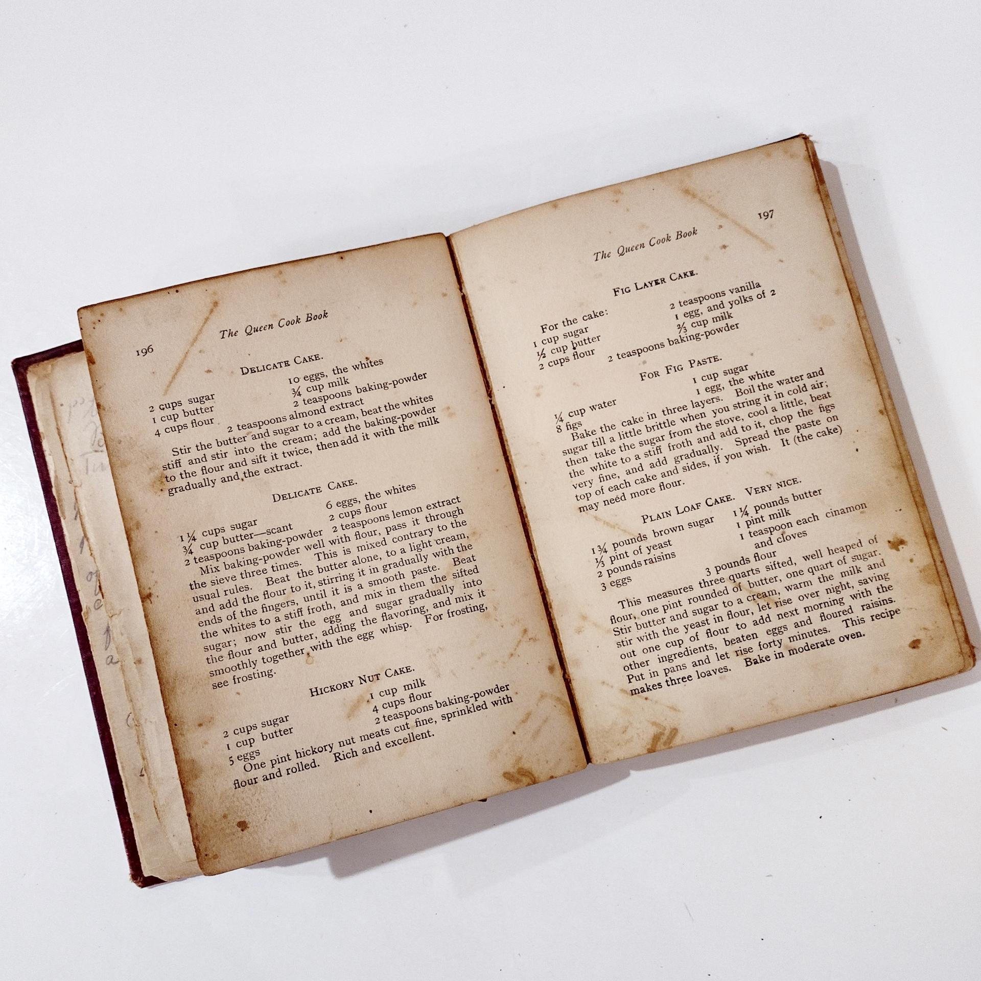 Antique First Edition 1895 The Queen Cook Book, Mrs. William Hart Boyd Cookbook, Vintage Cook Book