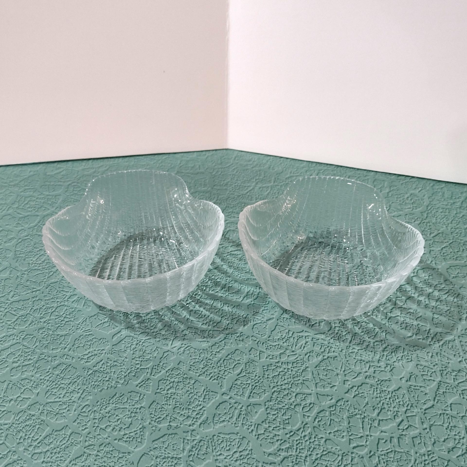Vintage Arcoroc Coquillage Shell Fruit Dessert Bowls, Set of 2