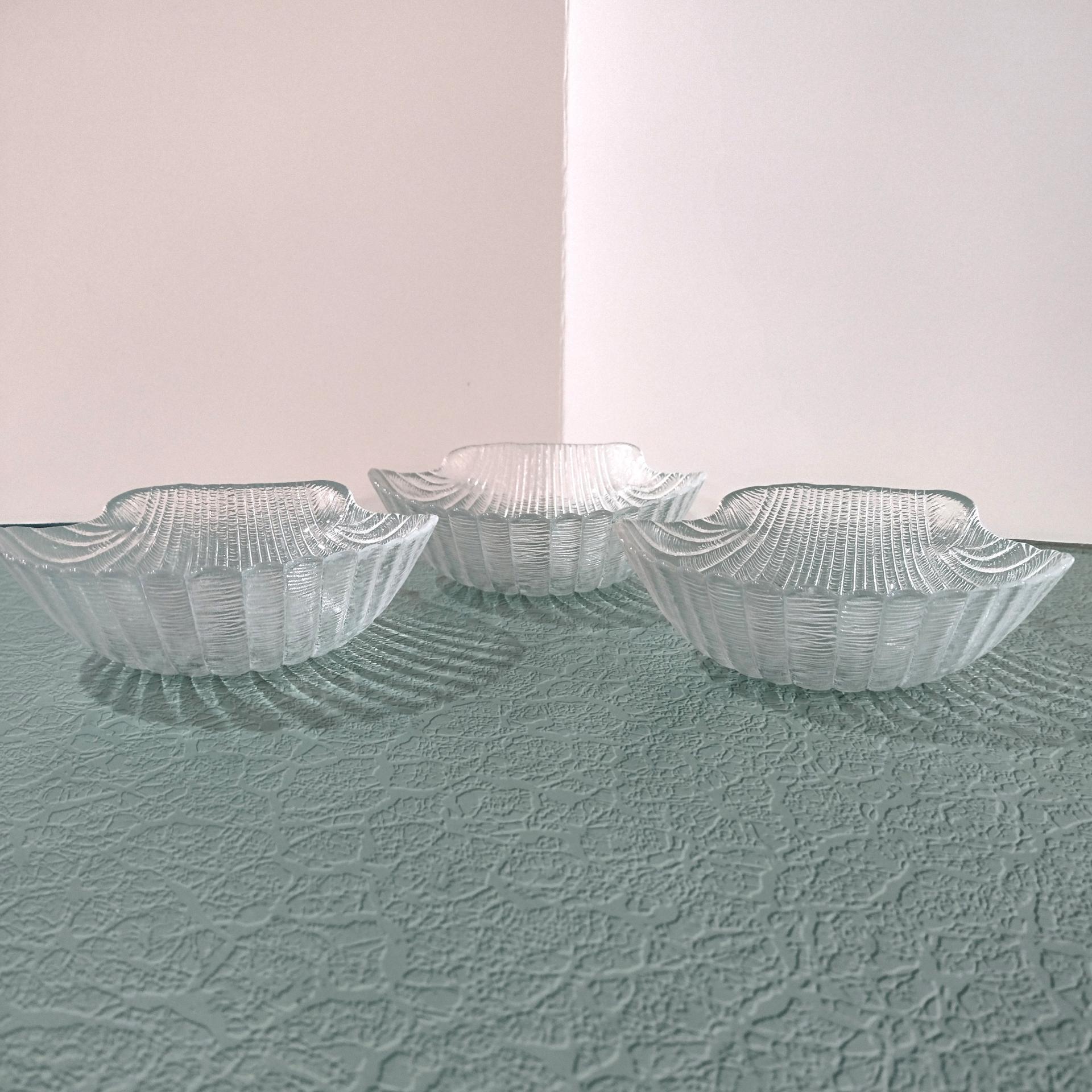 Vintage Arcoroc Coquillage Shell Cereal Bowls, Set of 3