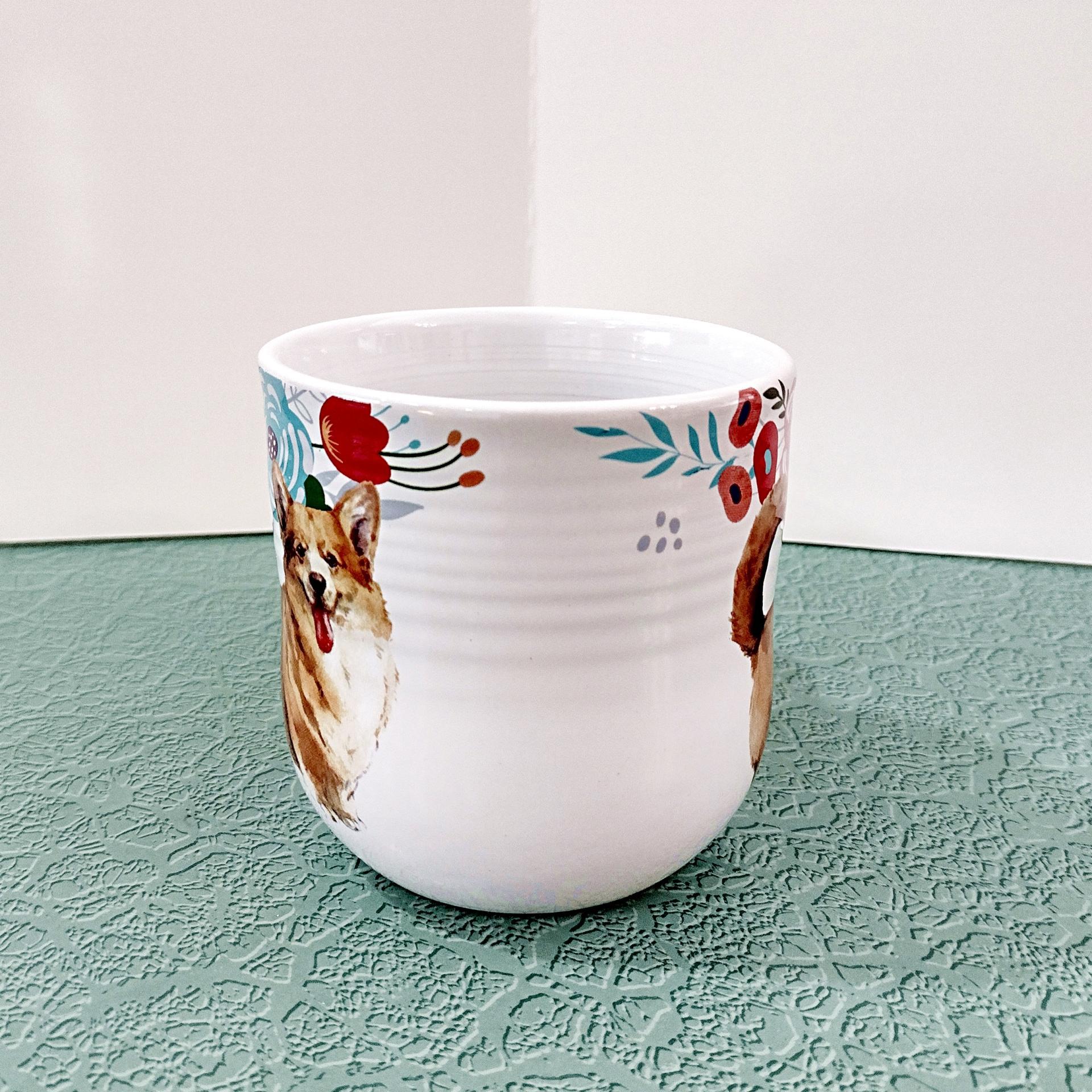 Vintage Hey Gorgeous Corgi Dog Ceramic Mug