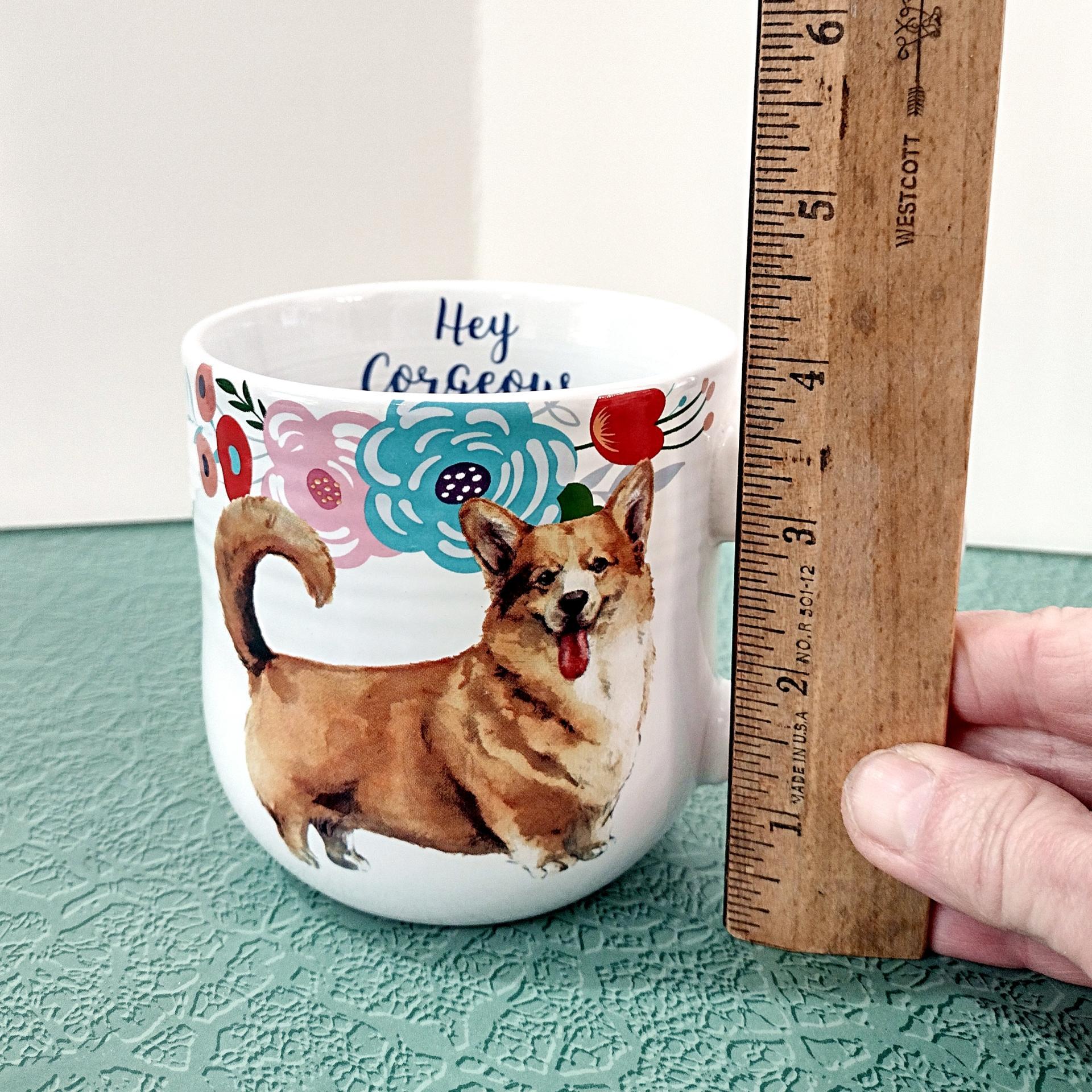 Vintage Hey Gorgeous Corgi Dog Ceramic Mug