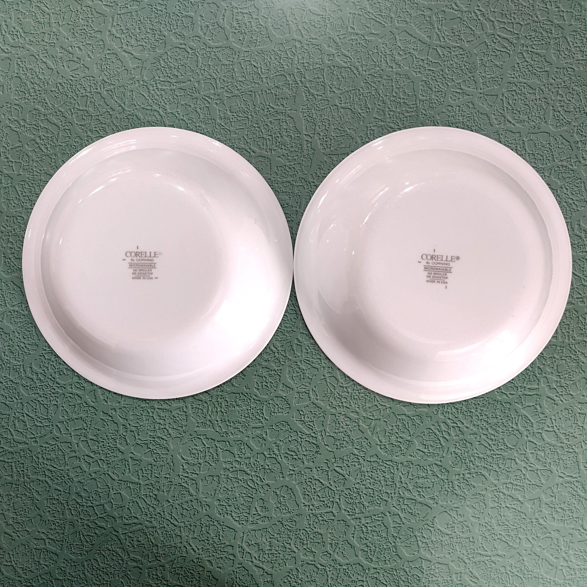 Corelle Callaway Ivy Green Rimmed Swirl Cereal Salad Soup Bowls, Set of Two