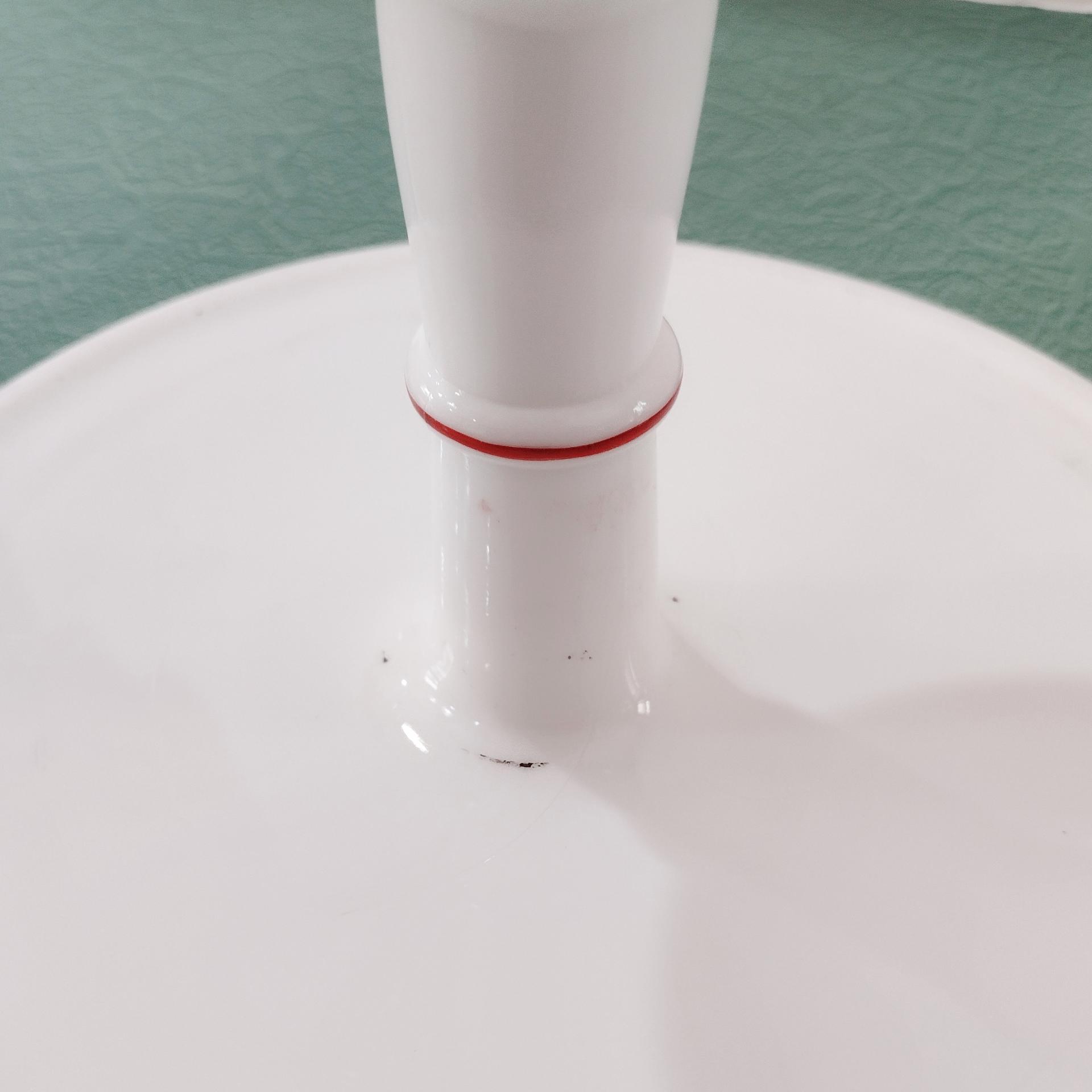 Antique Milk Glass 9 Inch Pedestal Cake Plate, Challinor Taylor Floral Design Cake Stand, Pastry Dessert Display Plate