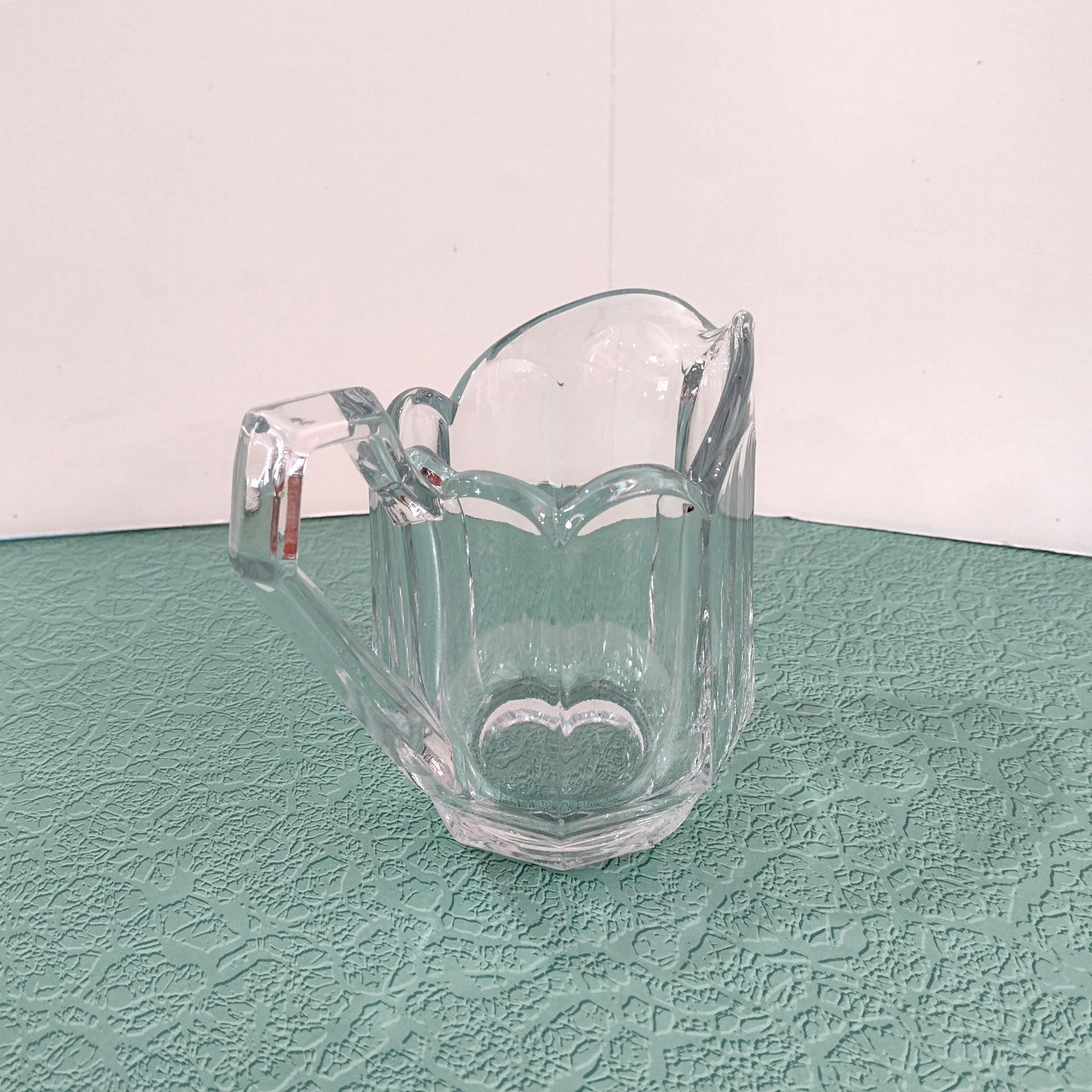 Antique Pressed Glass Creamer / Pitcher, UV Reactive Glass