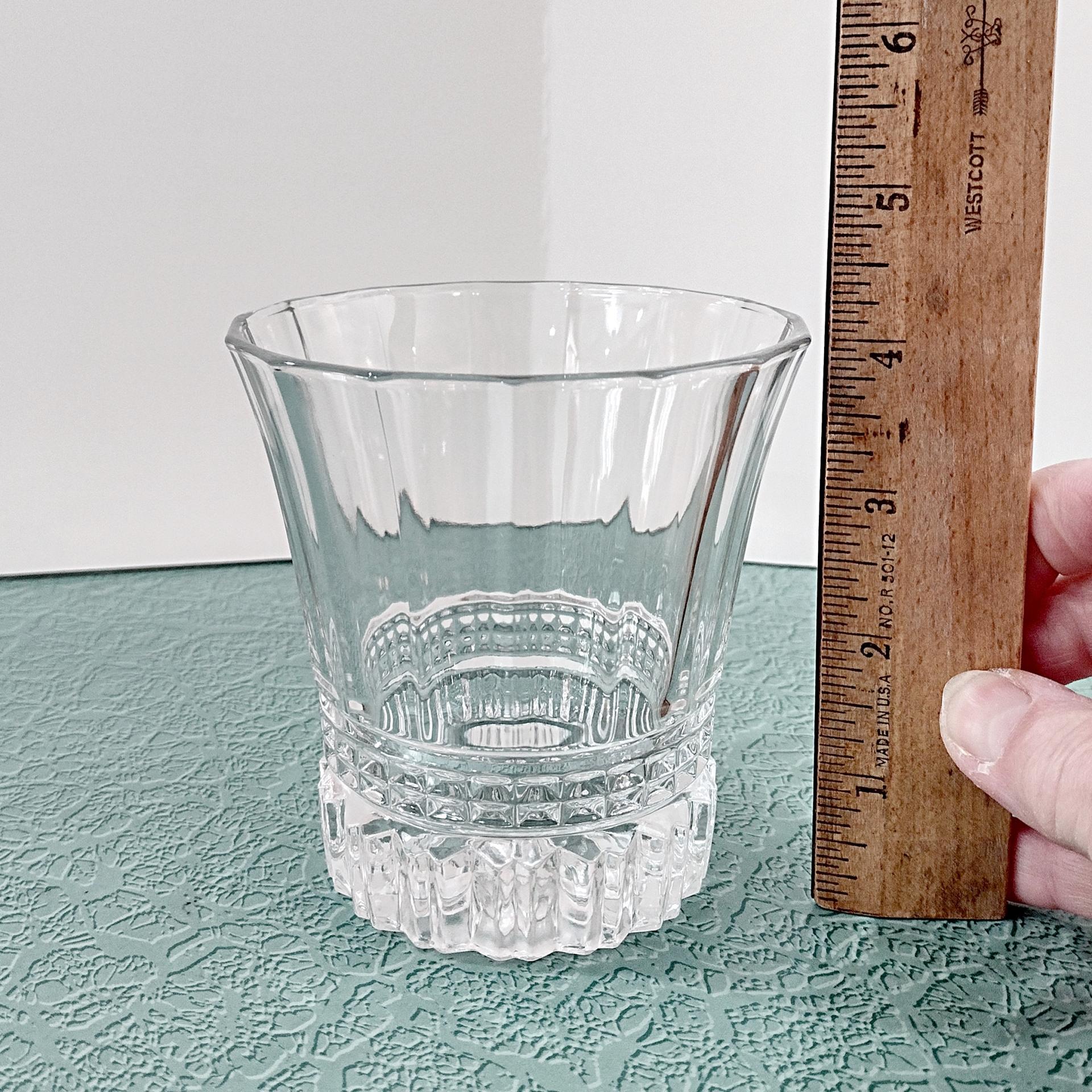 Vintage Cristal D'Arques Victoria Double Old Fashioned Glasses, Set of Two with Six Available, Crystal Lowball Whiskey Glasses