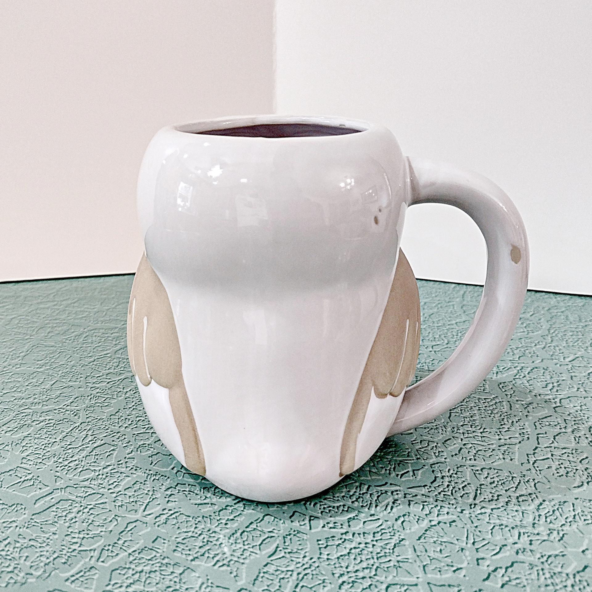 Vintage Cracker Barrel Stoneware Owl Mug, Ceramic Figurative Owl Coffee Tea Mug