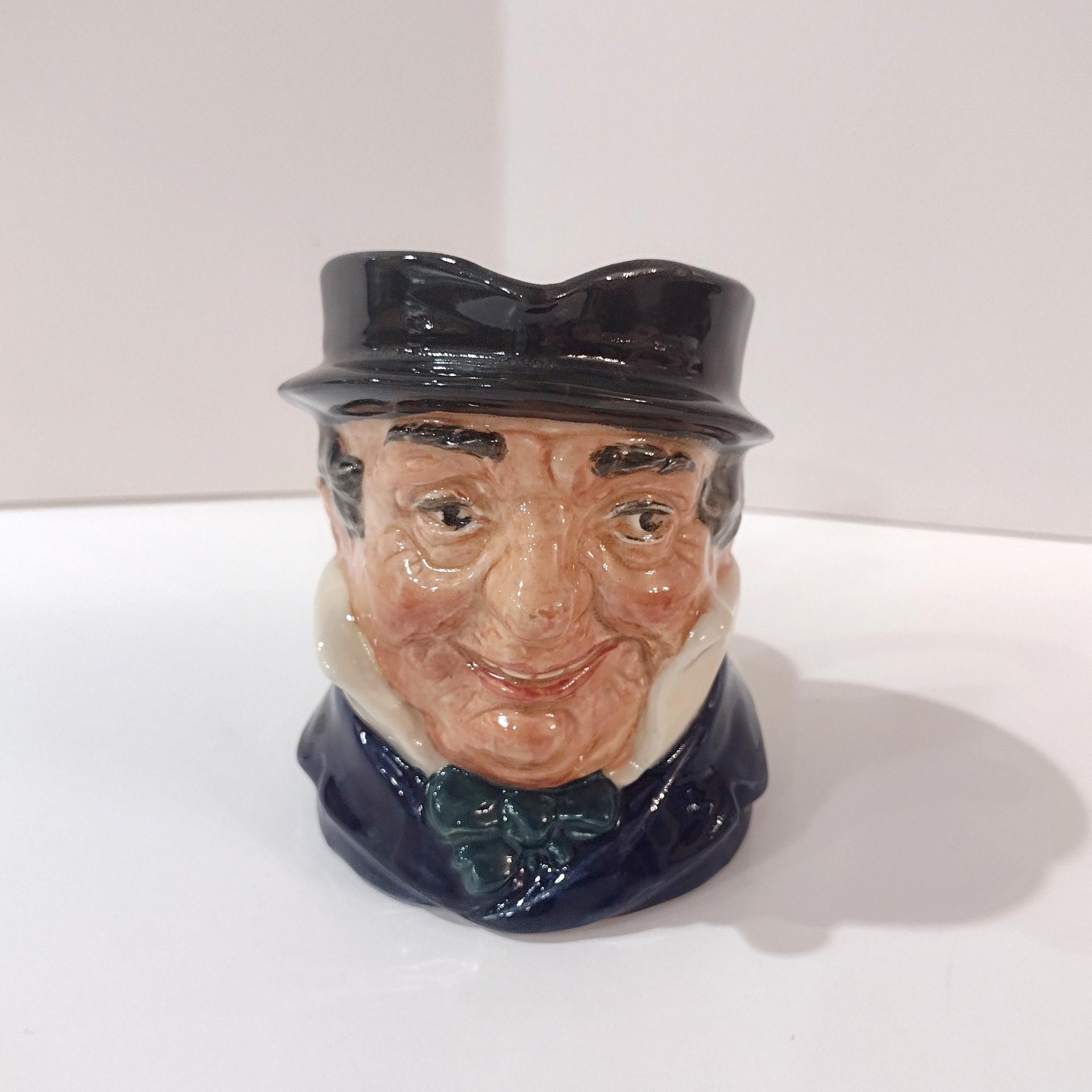 Vintage Royal Doulton Toby Mug Small Captain Cuttle Ceramic Creamer Pitcher, Charles Dickens Dombey and Son Character, Pen/Pencil Holder