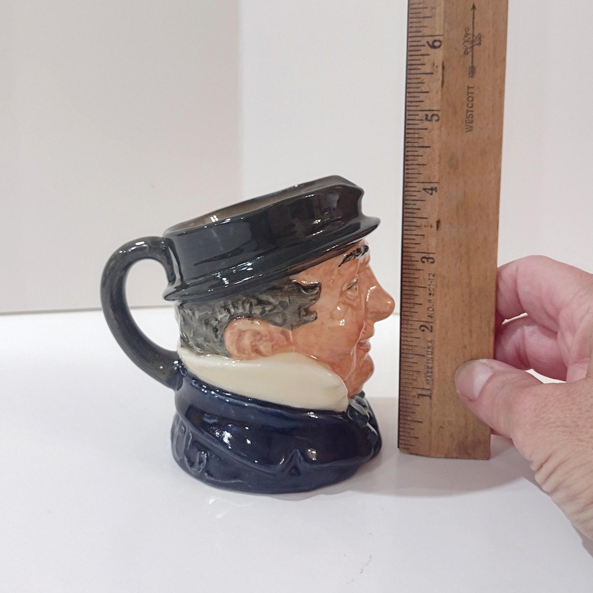Vintage Royal Doulton Toby Mug Small Captain Cuttle Ceramic Creamer Pitcher, Charles Dickens Dombey and Son Character, Pen/Pencil Holder