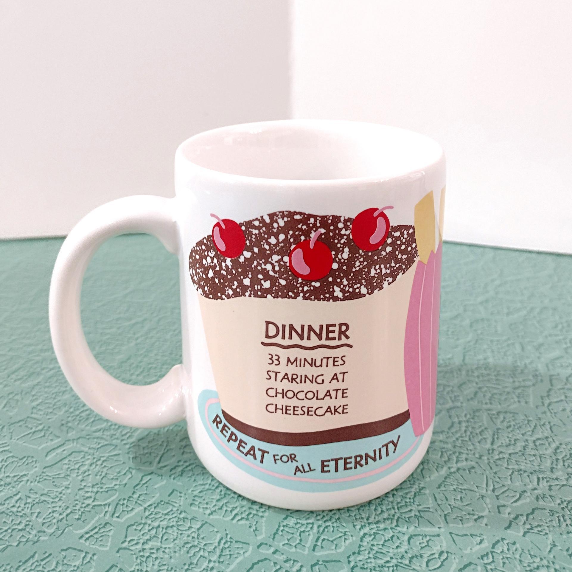 Vintage The Diet From Hell Ceramic Coffee Mug, Dieter Gift, Funny Humorous Mug