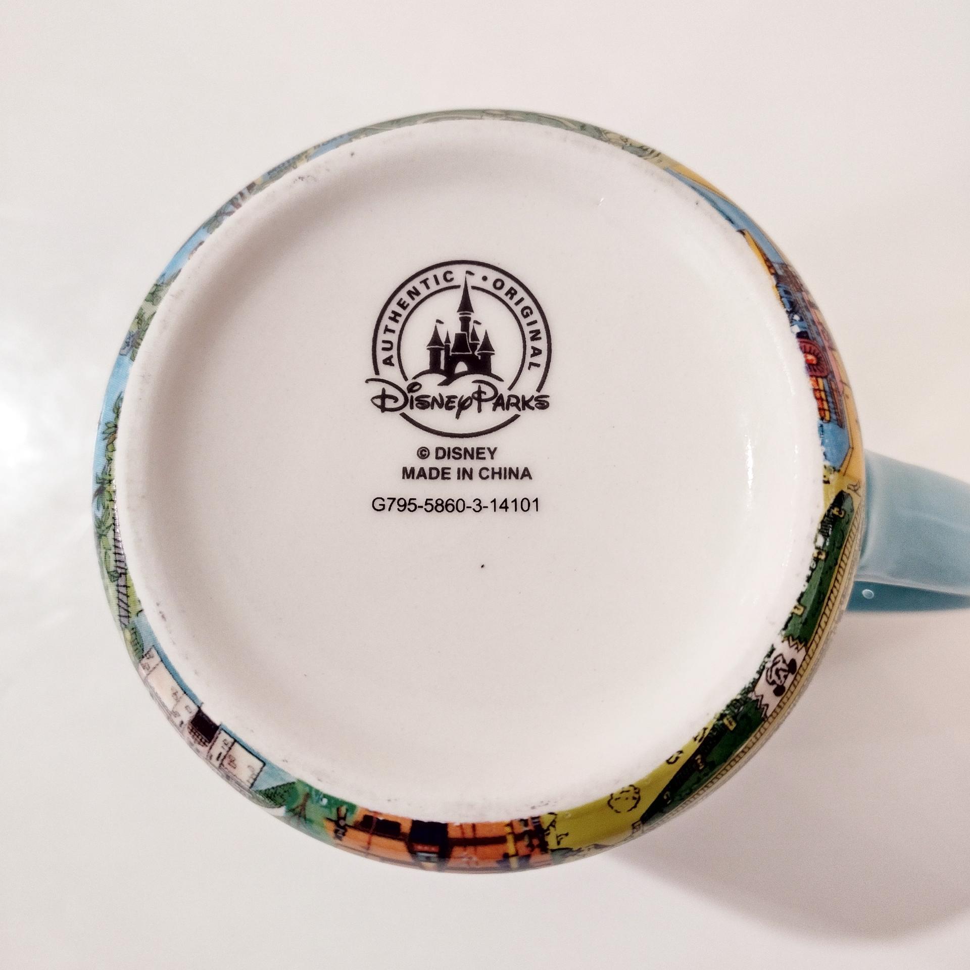 Vintage Disney Parks Magic Kingdom Attractions Map Ceramic Coffee Tea Mug