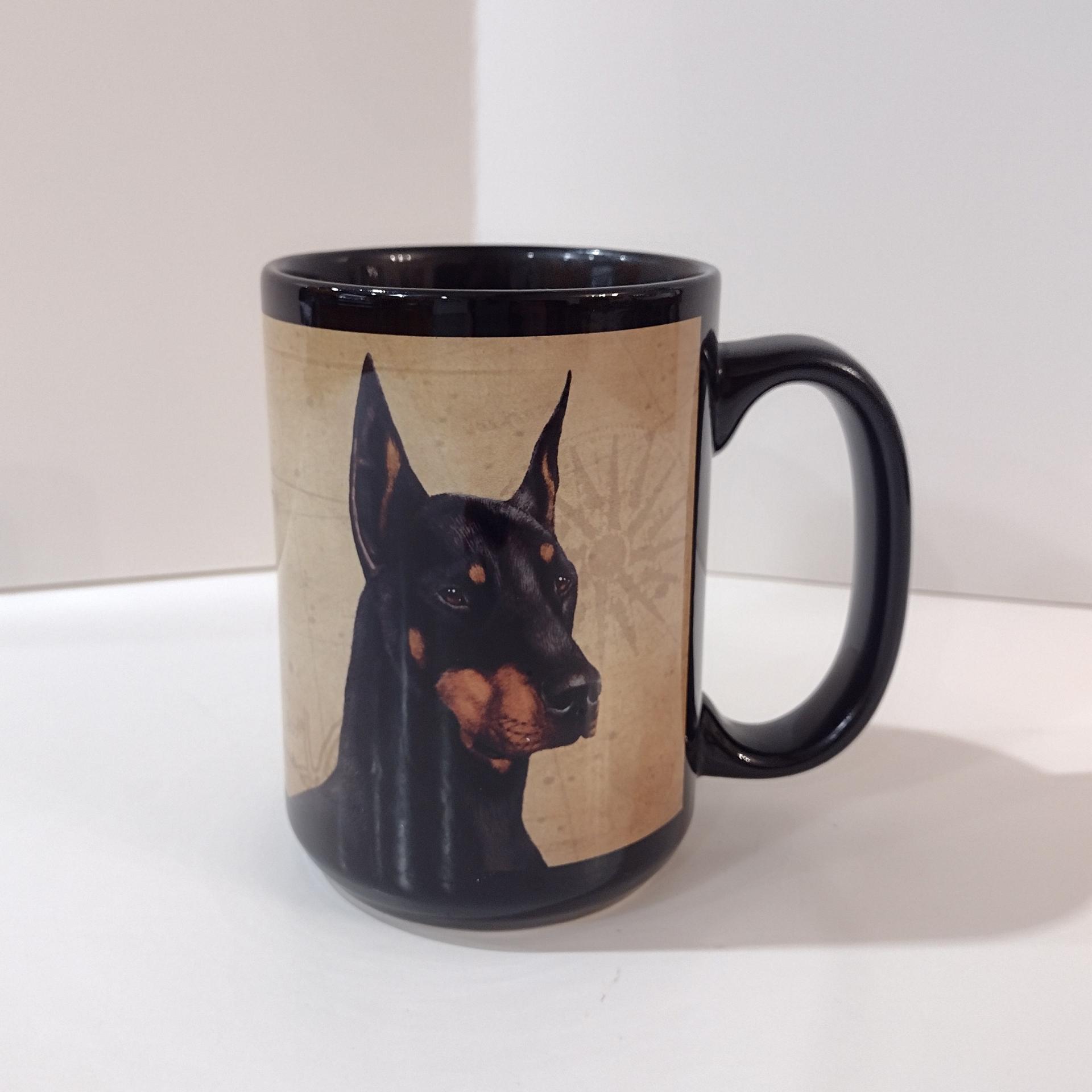 Doberman Dog Ceramic Oversized Coffee Tea Mug