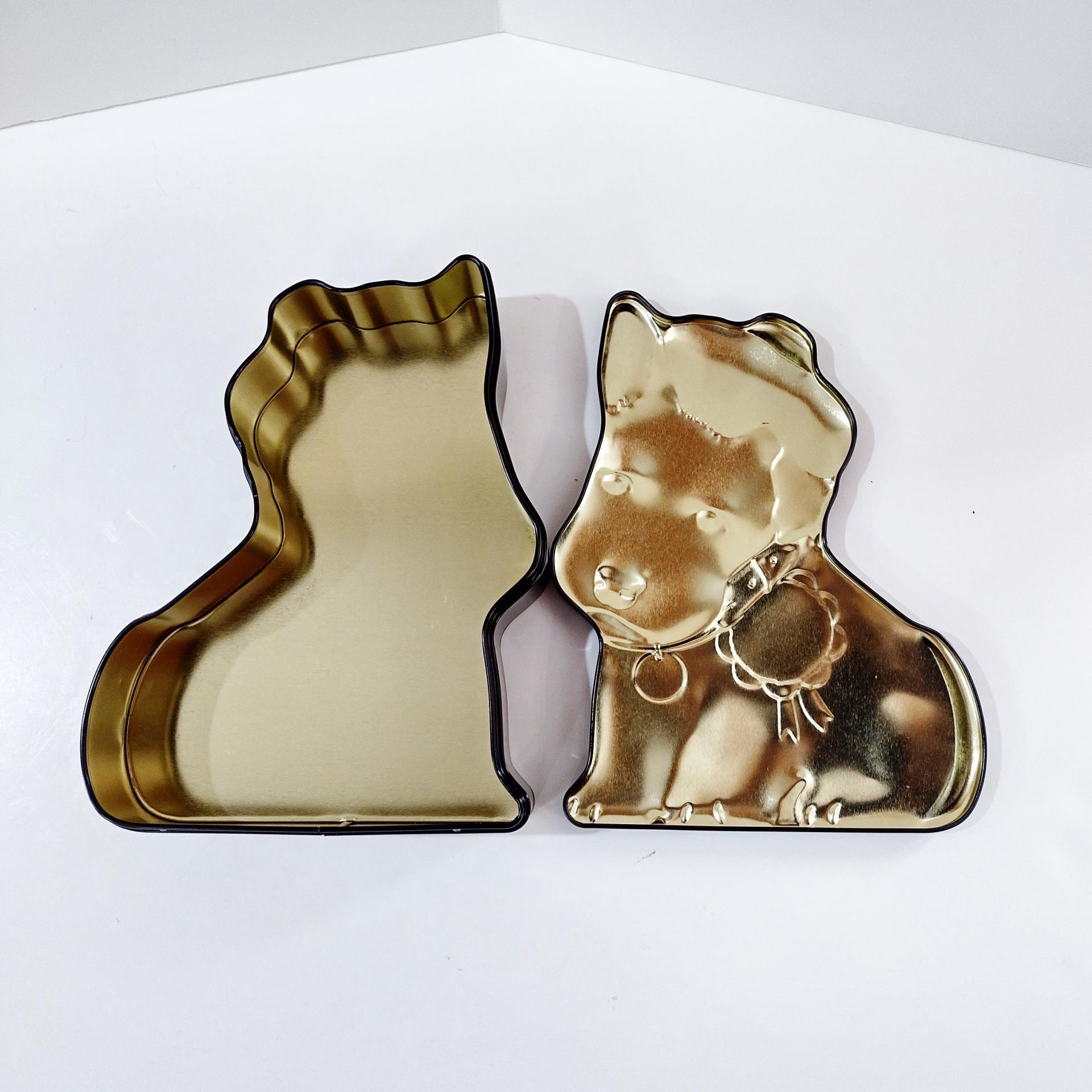 Vintage Walkers Shortbread Scottie Dog Shaped Tin Box, Scotland Storage Tin