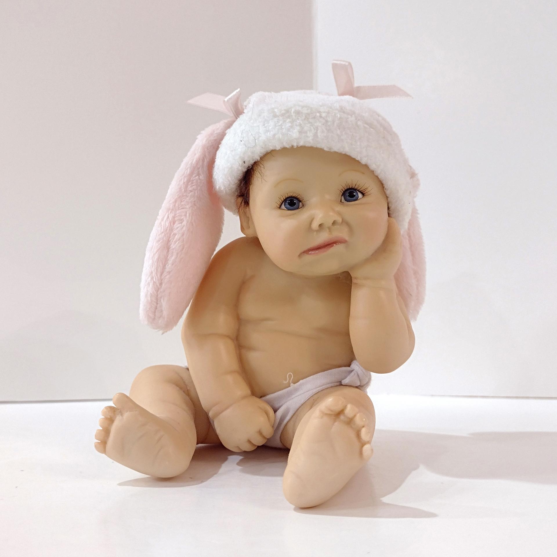 Ashton Drake It's Not Easy Being Cute Sherri Rawn Doll, Baby Doll with Pink Easter Bunny Ears