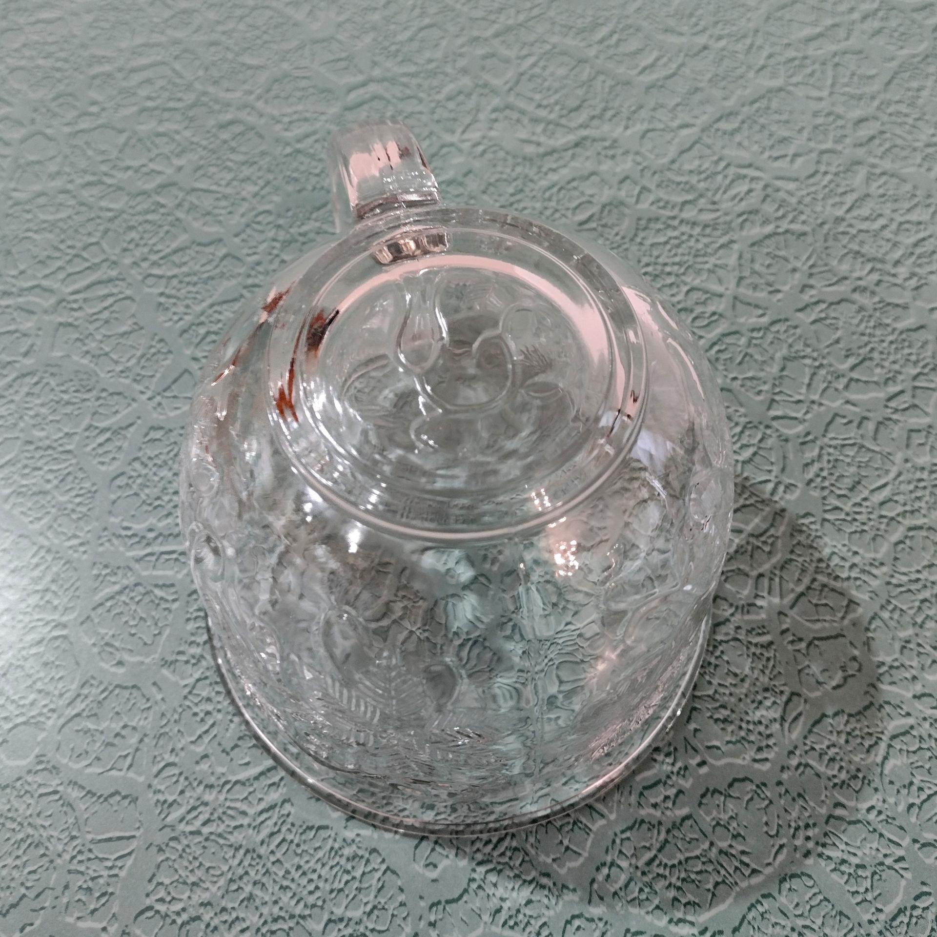 Vintage Princess House Fantasia Cappuccino Clear Glass Mug Item 305, 16 Ounce Coffee Tea Mug