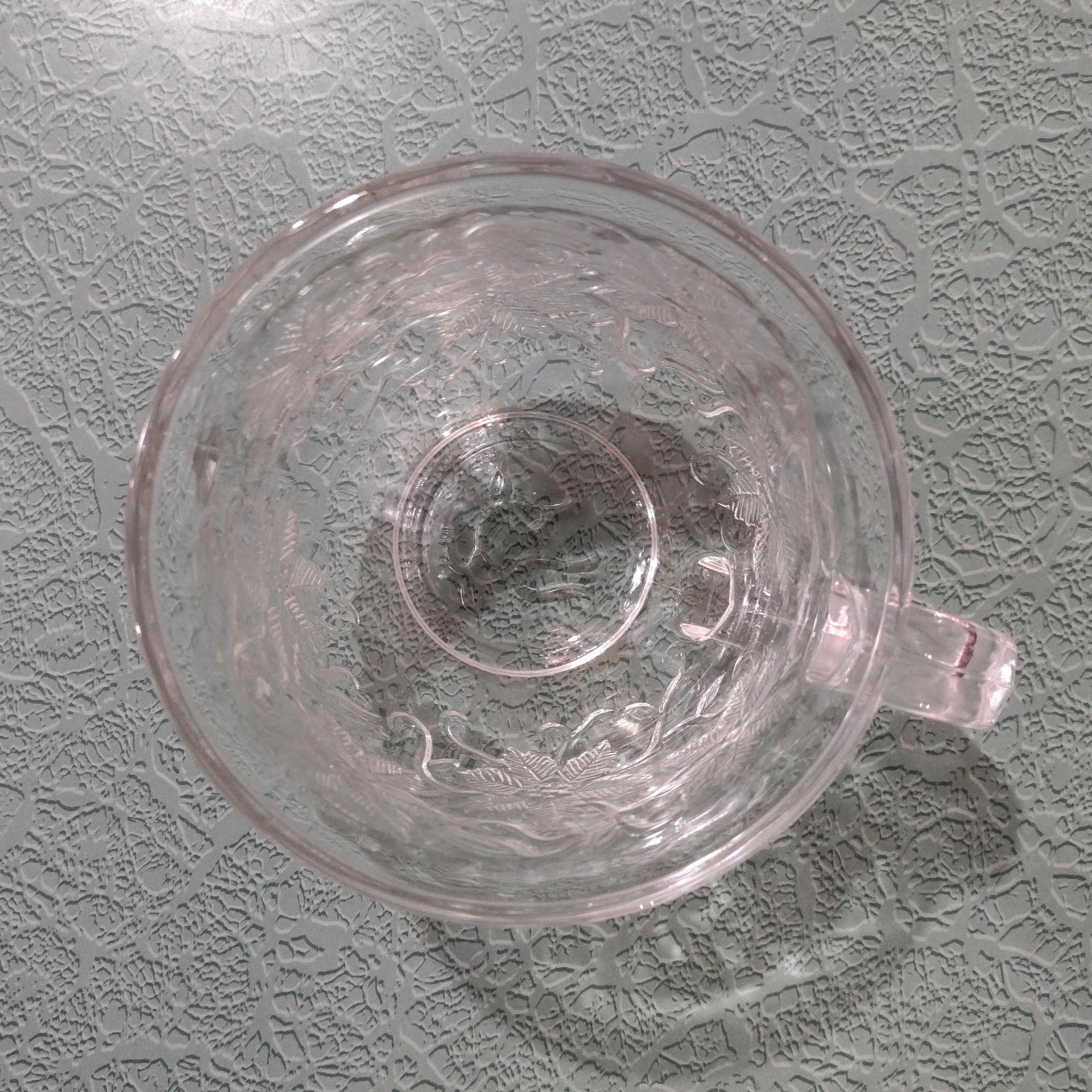 Vintage Princess House Fantasia Cappuccino Clear Glass Mug Item 305, 16 Ounce Coffee Tea Mug