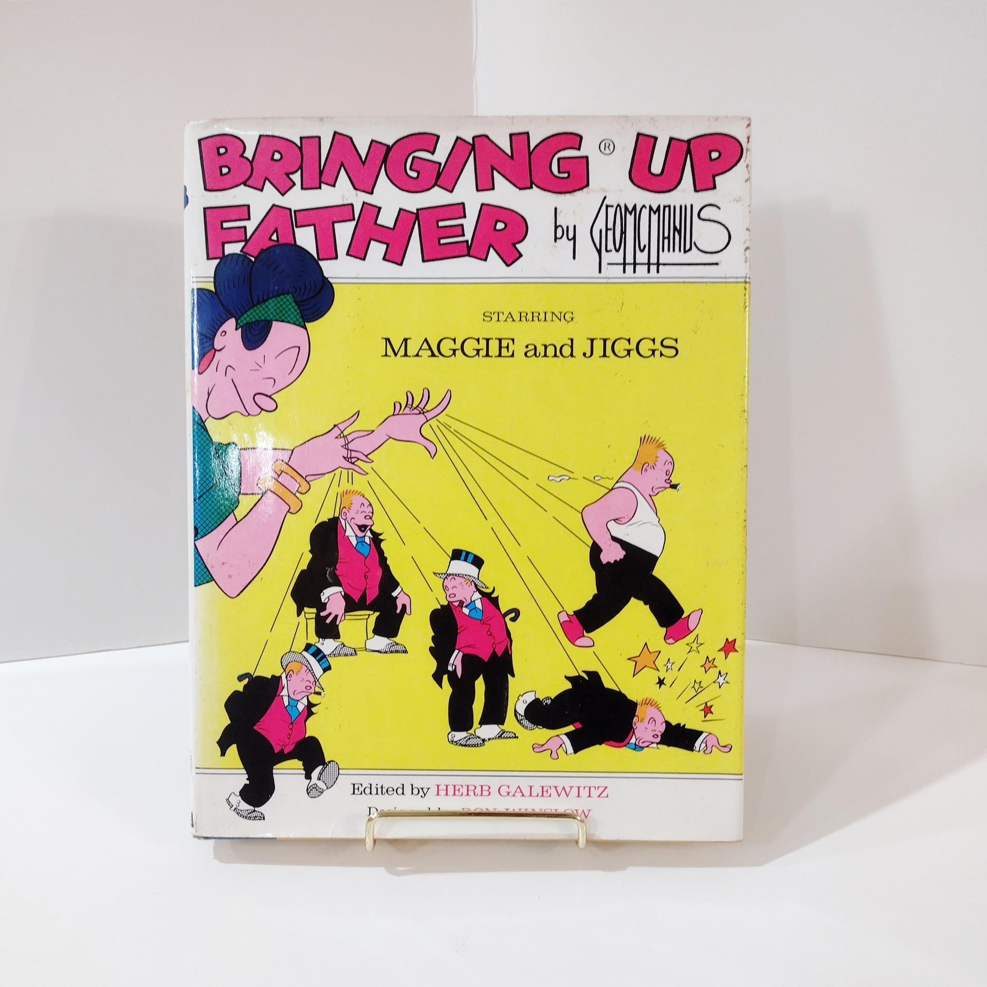 Vintage Bringing Up Father 1973 Hard Cover Comic Book, George McManus Graphic Comic Coffee Table Book