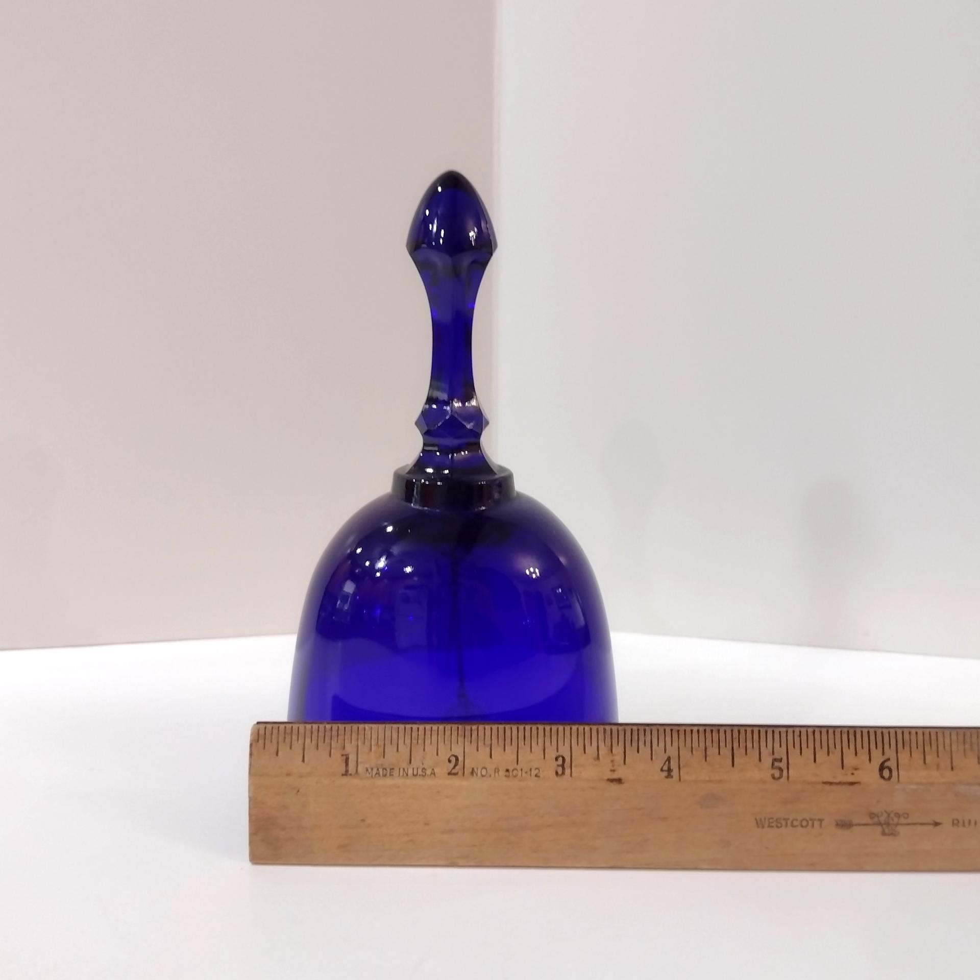 Vintage Cobalt Blue Oval Fenton Bell, Solid Blue Fenton Bell