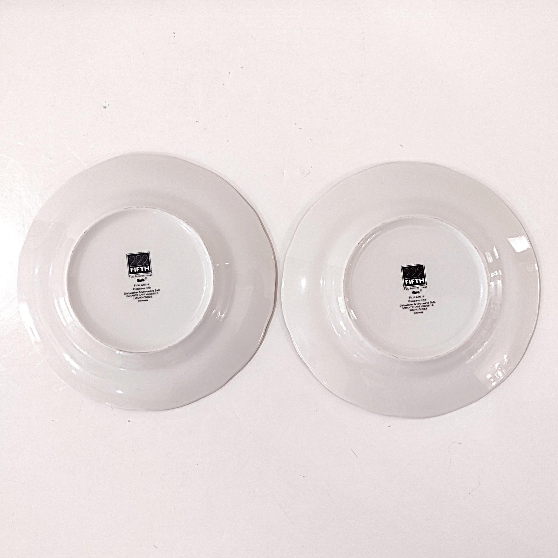 Vintage 222 Fifth Gisela Floral Appetizer Plates, Set of 2