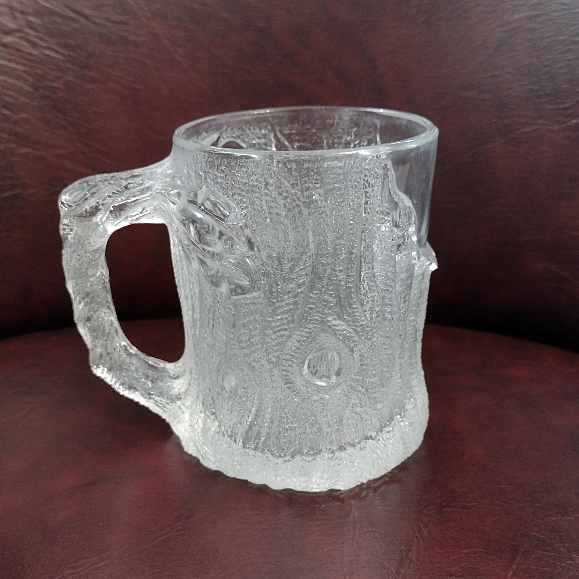Vintage 1993 Flintstones Collectible McDonalds Clear Glass Mug