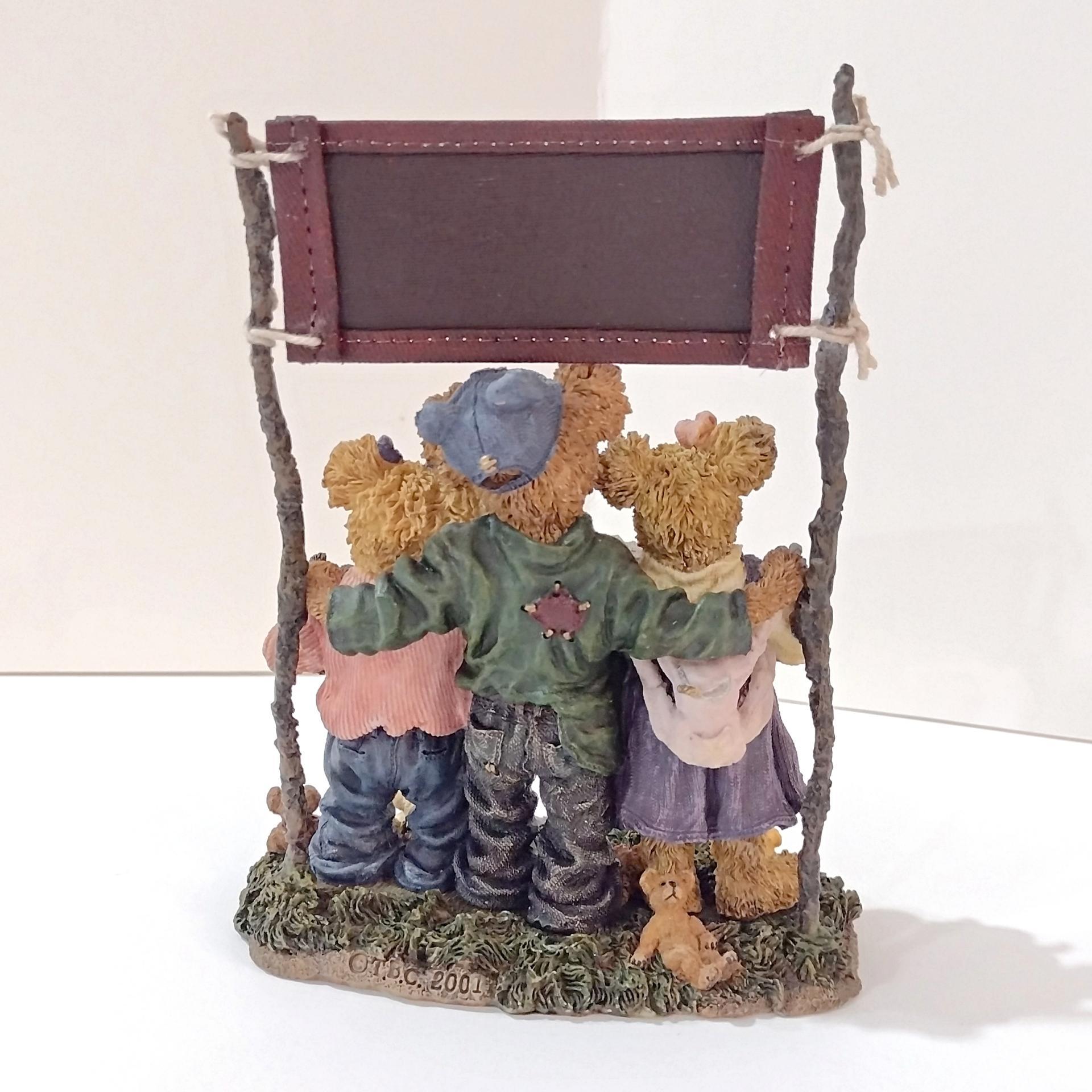 Vintage 2001 Boyds Bears Bearstone Collection So Many Bears So Little Time Figurine, I Survived the First Offishull FOB Family Reunion
