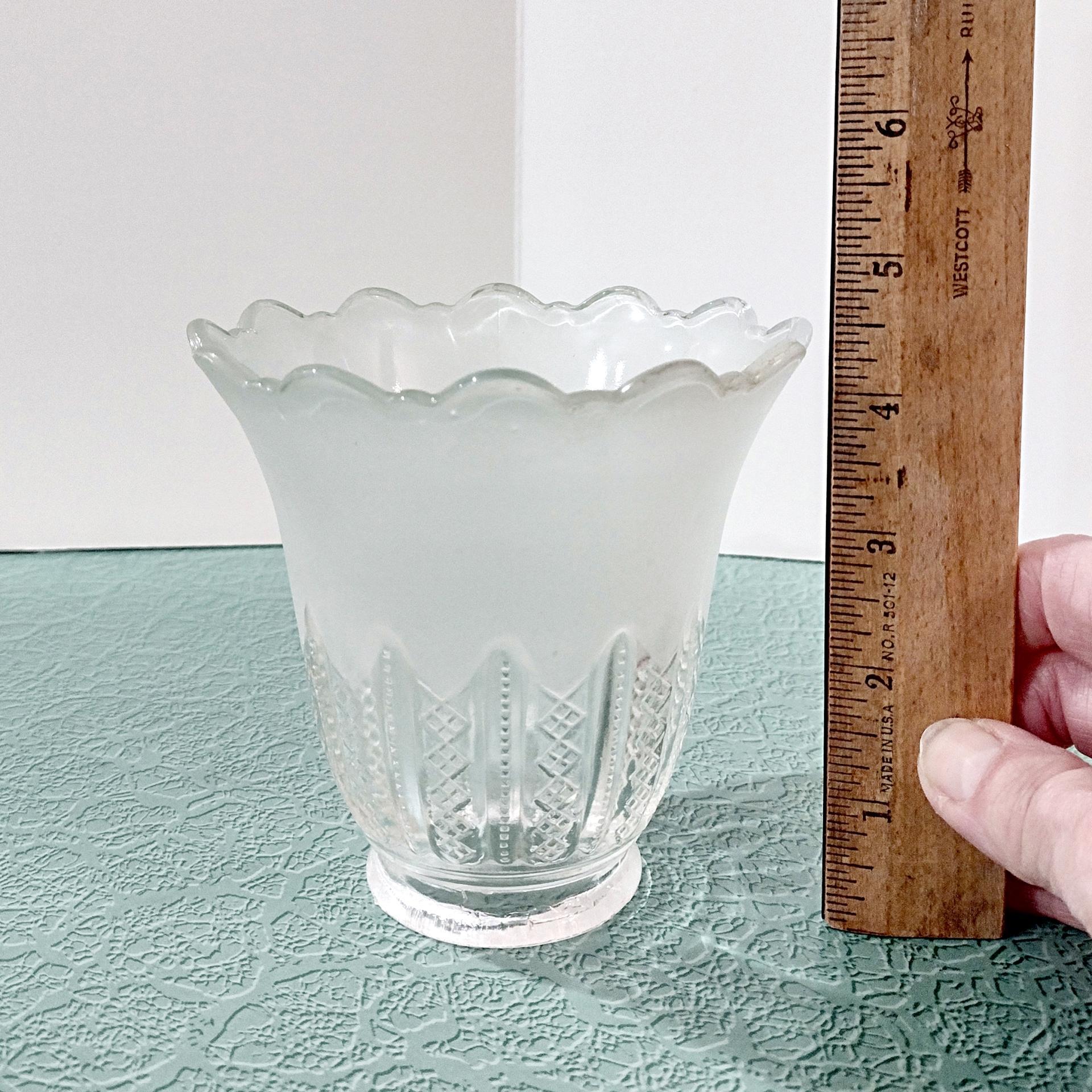 Vintage Art Deco Style Frosted Glass Lamp Shade, Replacement Pendant Lamp Shade