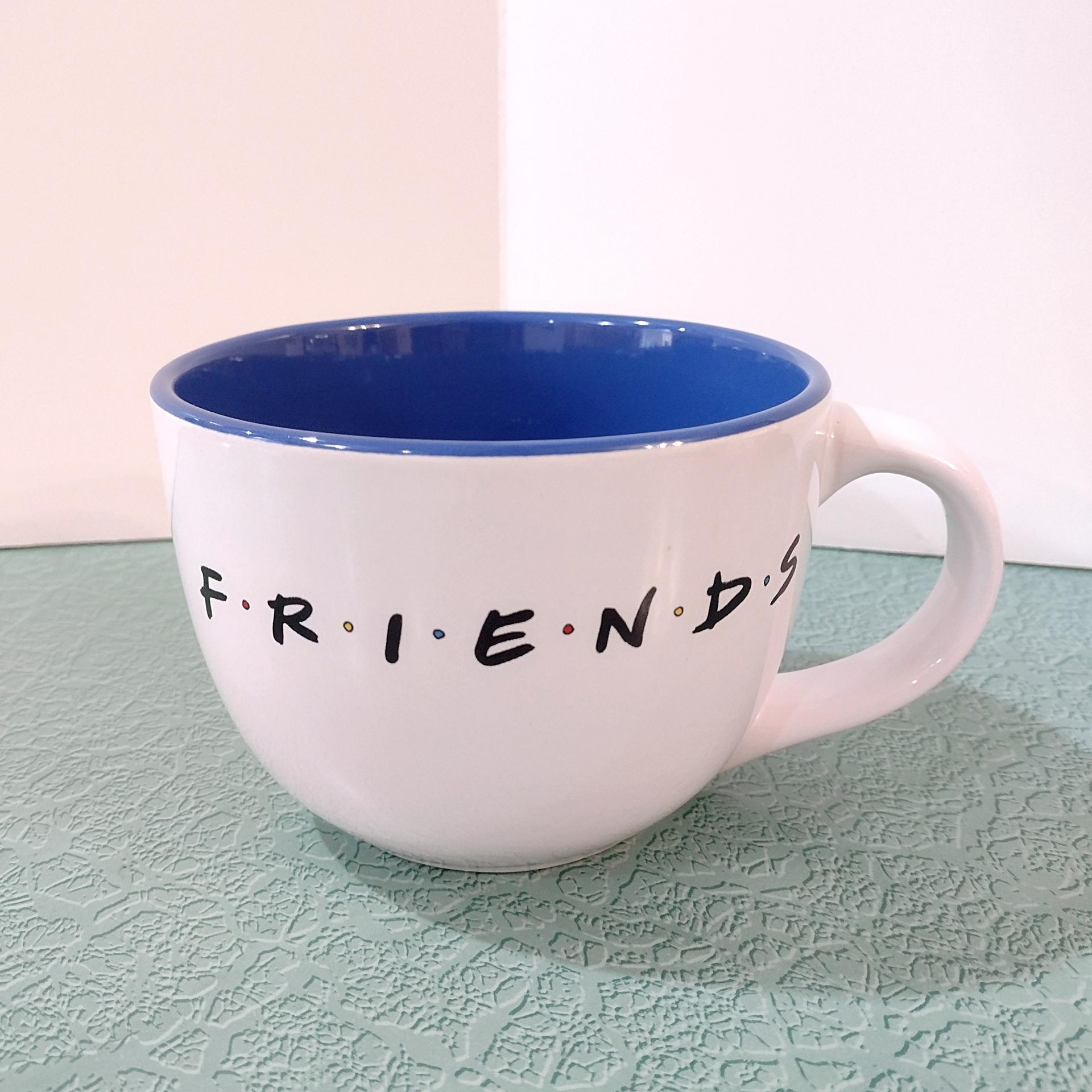 Vintage Friends TV Show Oversized Ceramic Coffee Mug, 24 Ounce XL Soup Mug