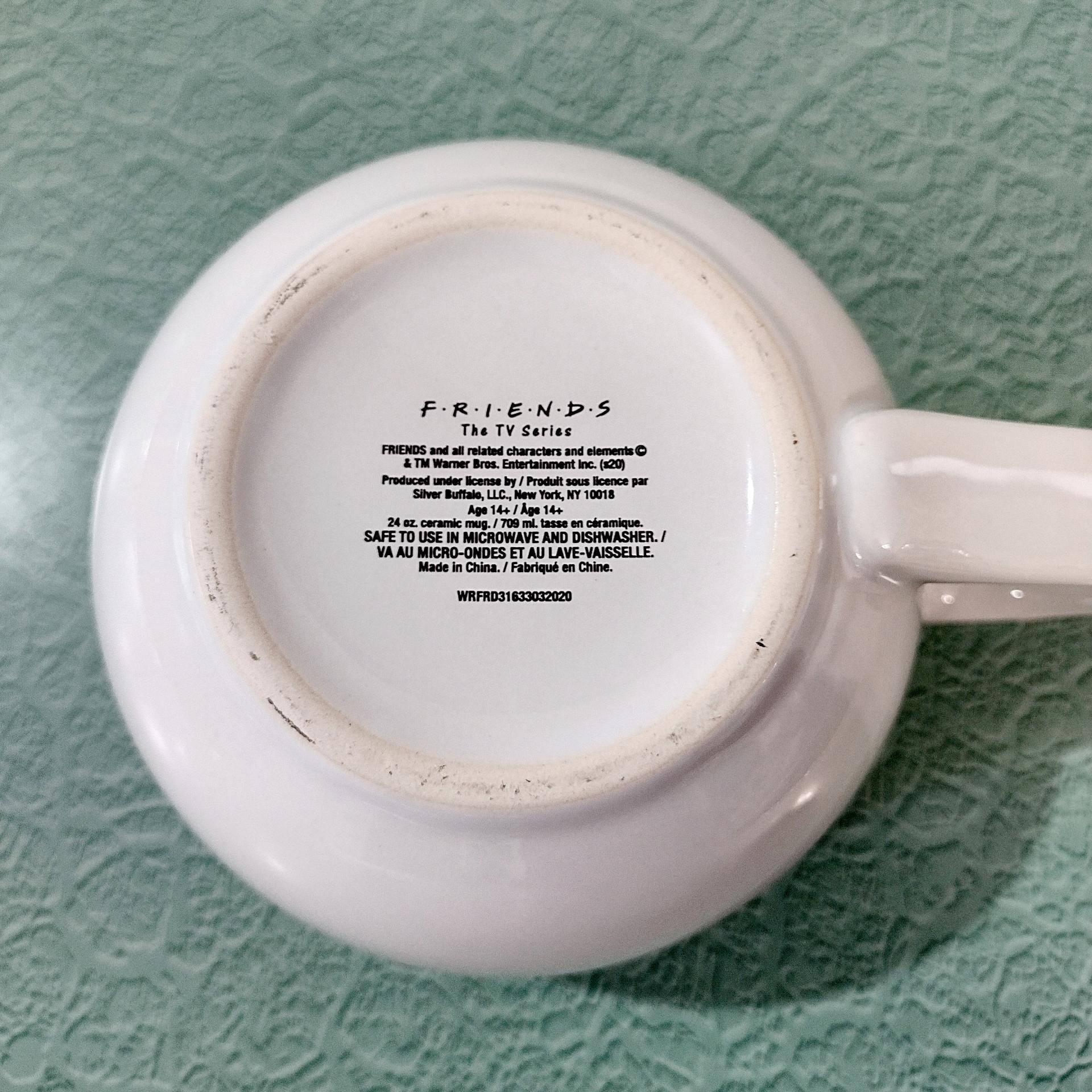 Vintage Friends TV Show Oversized Ceramic Coffee Mug, 24 Ounce XL Soup Mug