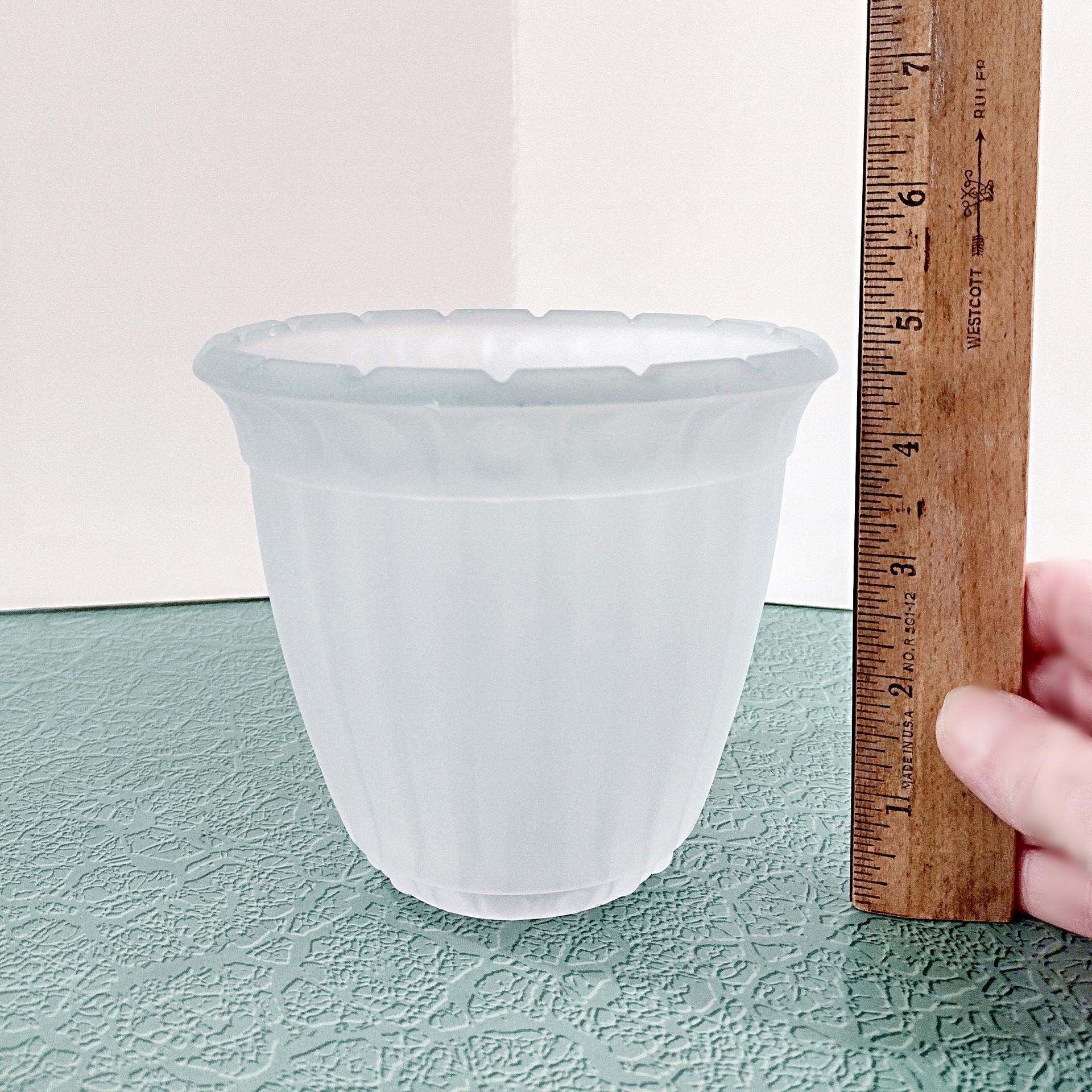 Vintage Ribbed Frosted Glass Lamp Light Shade, Bell Shaped Replacement Shade