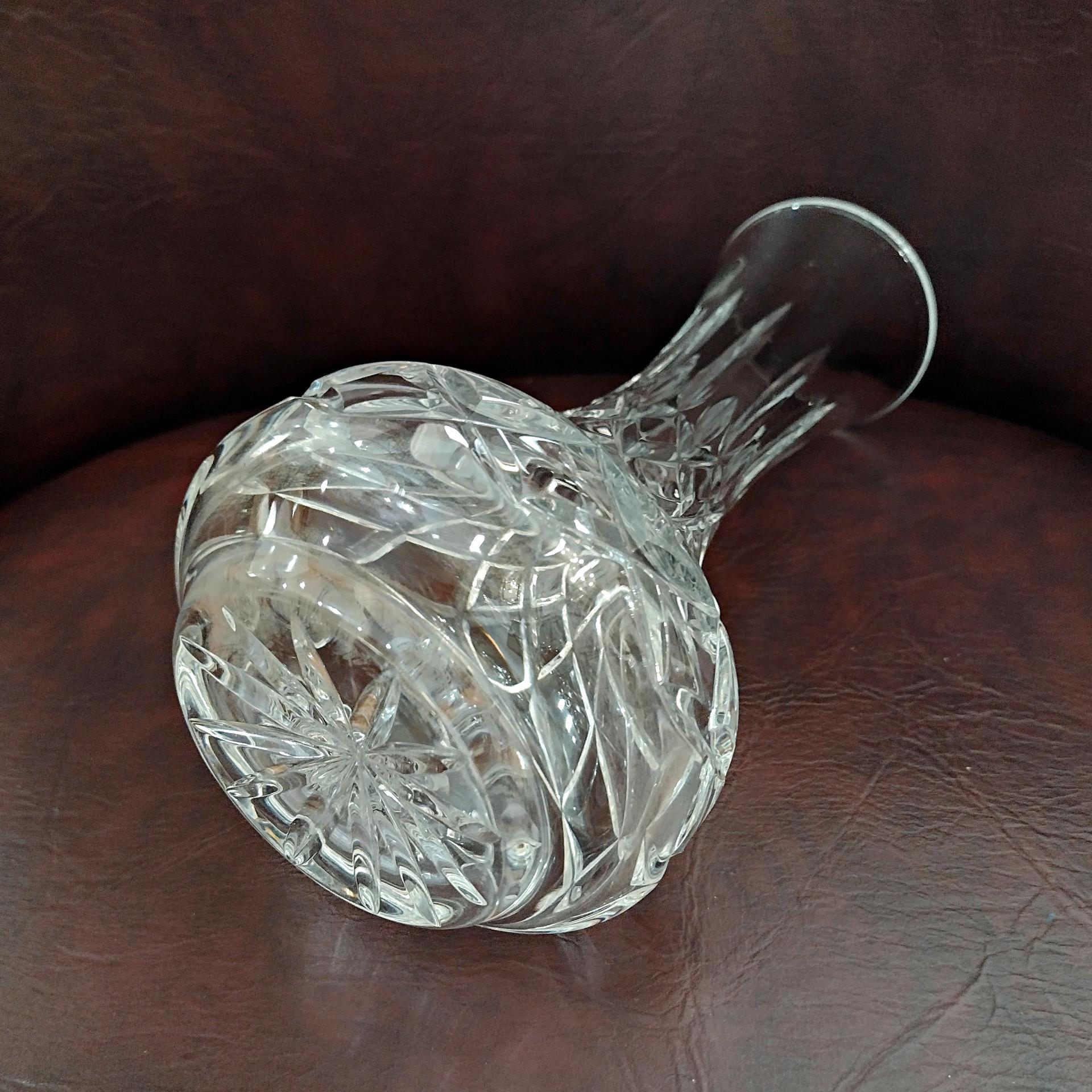 Vintage NEW Galway Irish Crystal 8" Vase, Genie Bottle Vase