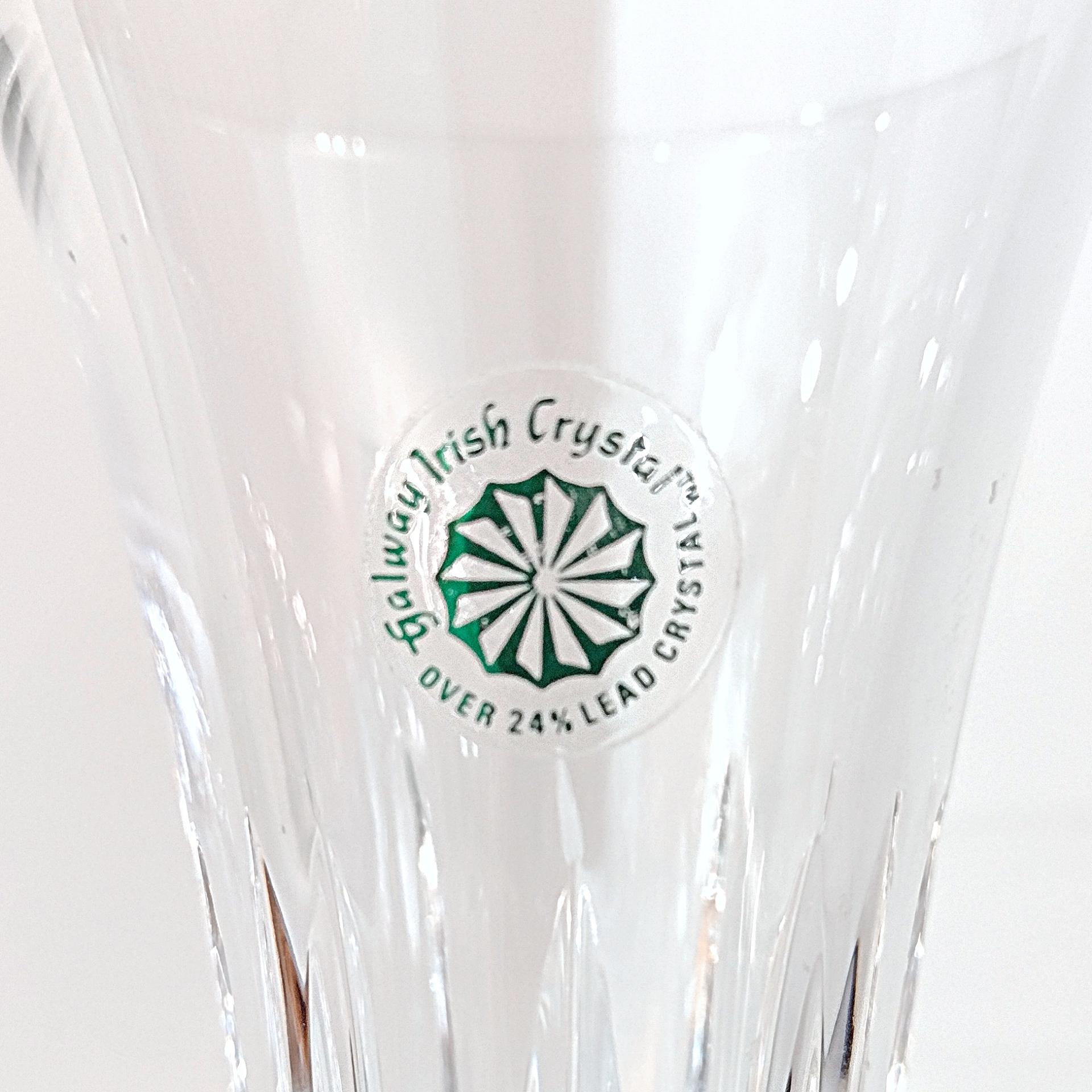 Vintage NEW Galway Irish Crystal 8" Vase, Genie Bottle Vase