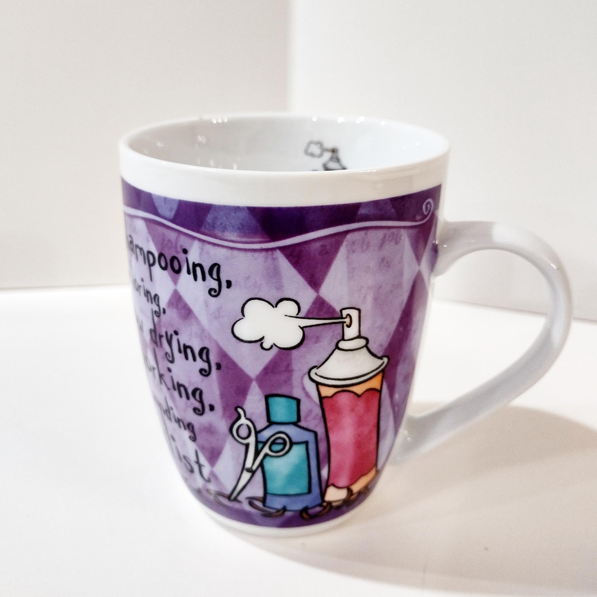 Vintage Hot Hairstylist Coffee Tea Mug, Hair Dresser Gift, History and Heraldry Mug Fine Porcelain