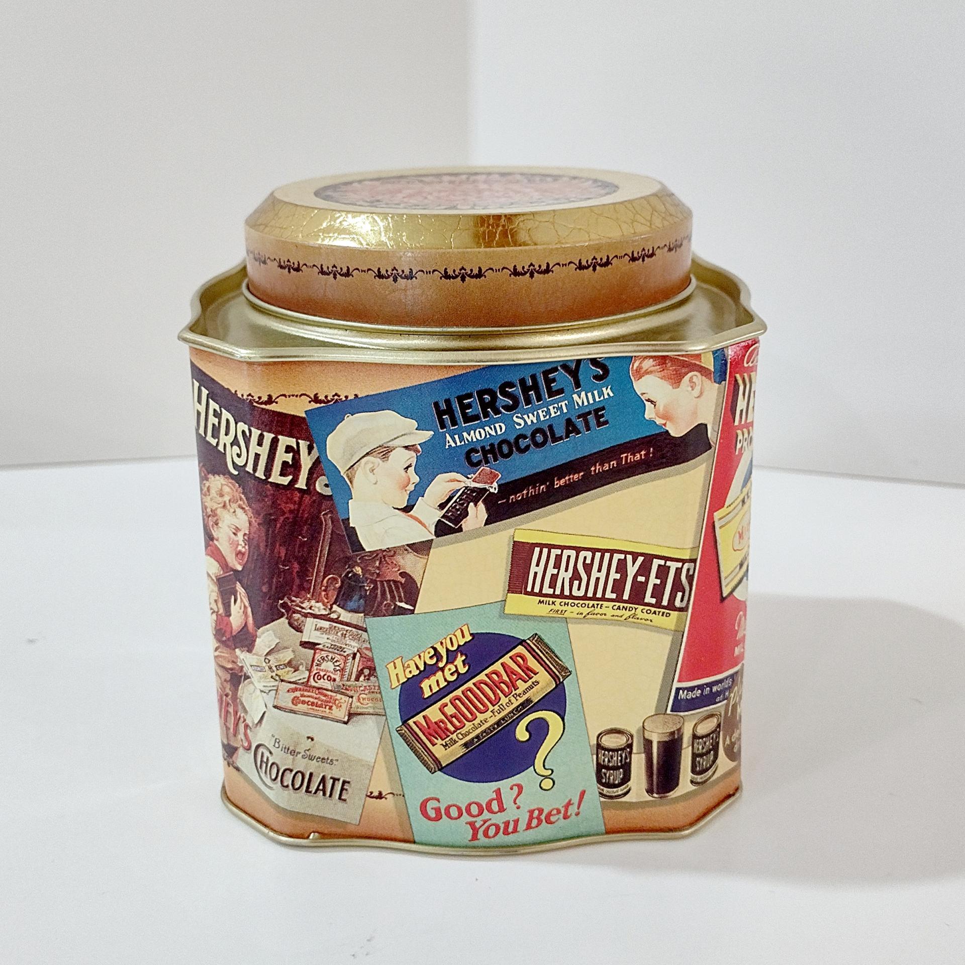 Vintage Hershey Chocolate 1995 Vintage Edition #3 Decorative Tin, Retro Metal Storage Container